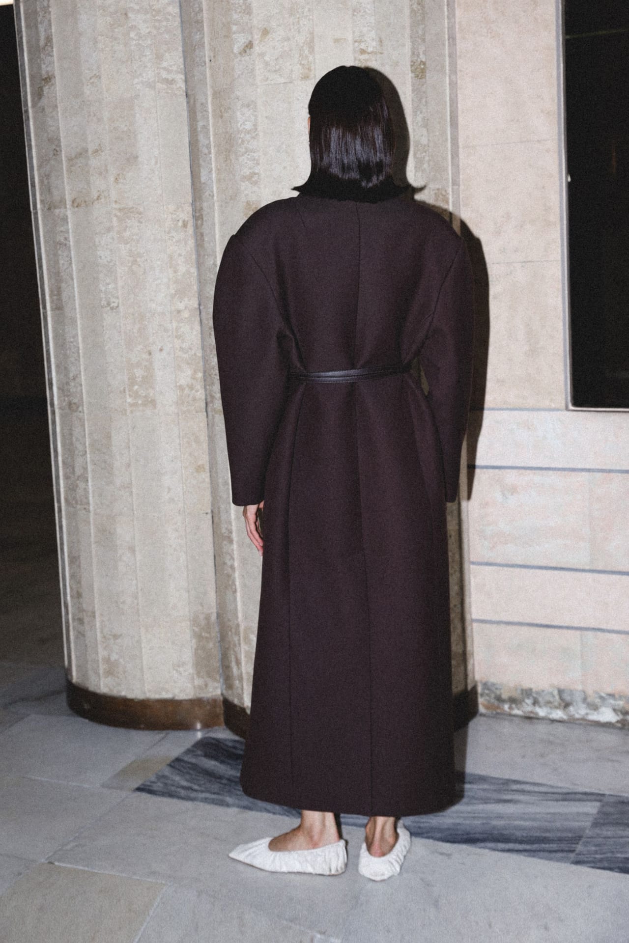 Double thin leather belt - Photo 4