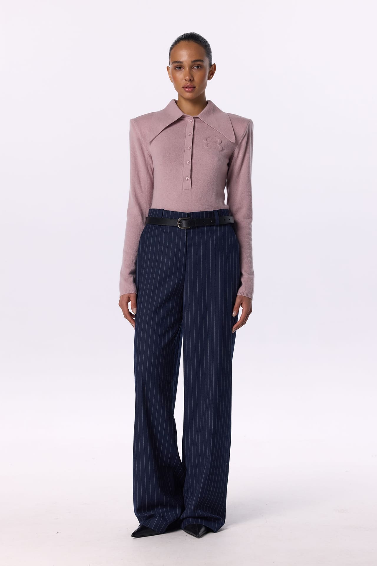 Mid-rise wool pants - Photo 1
