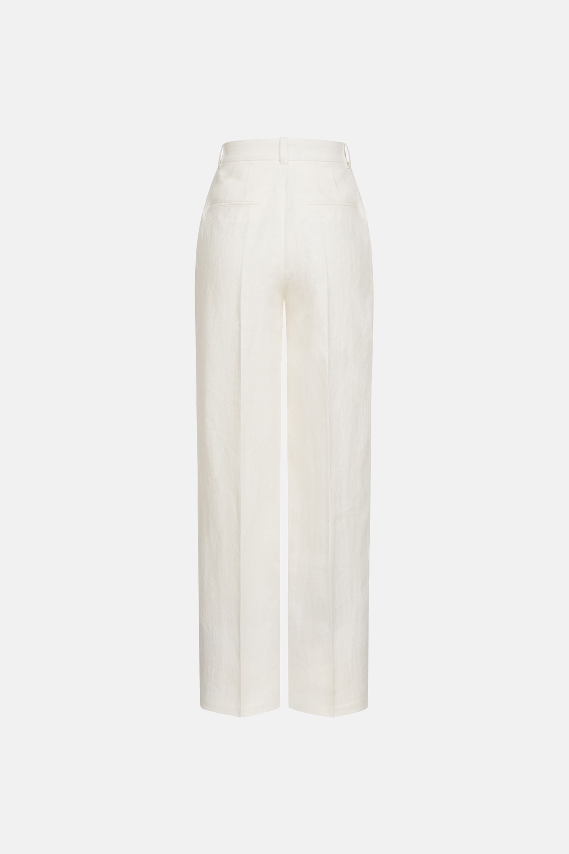 Mid-rise linen trousers with arrows - WWB-P1015-3-14 - Photo 4