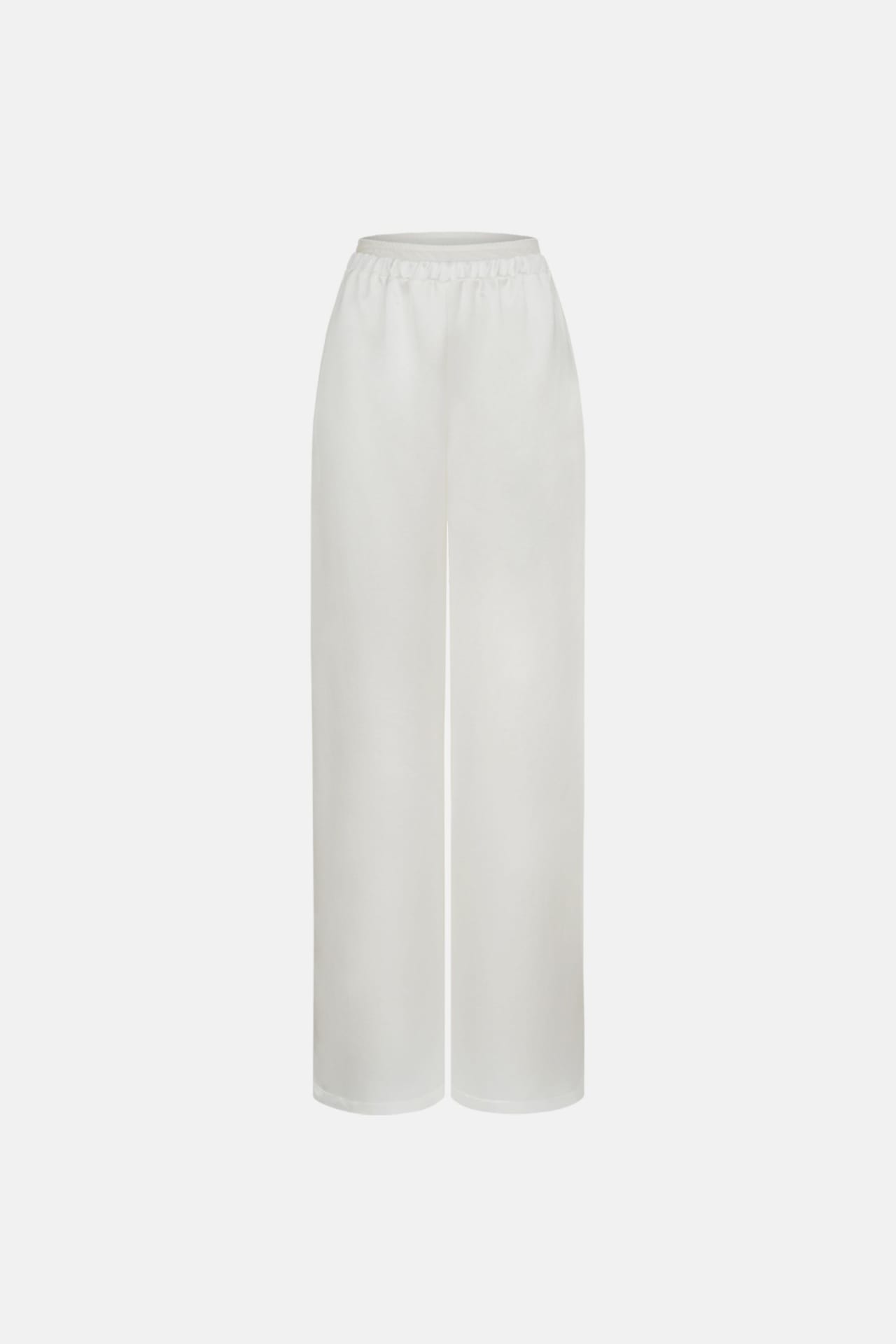 Pantalon satiné avec effet lingerie en dentelle - Photo 3