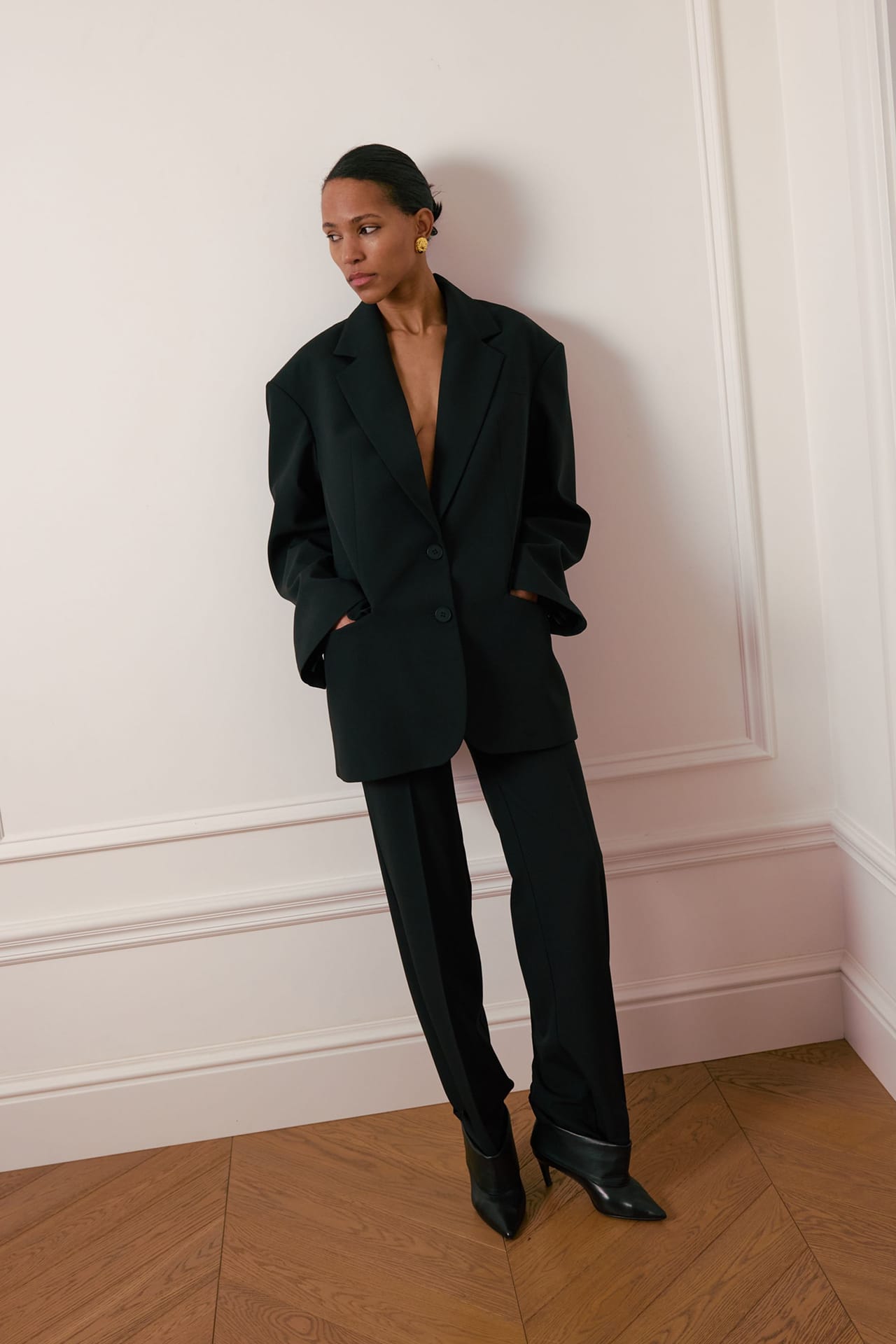 Pantalon de coton lisse et ajusté - Photo 5
