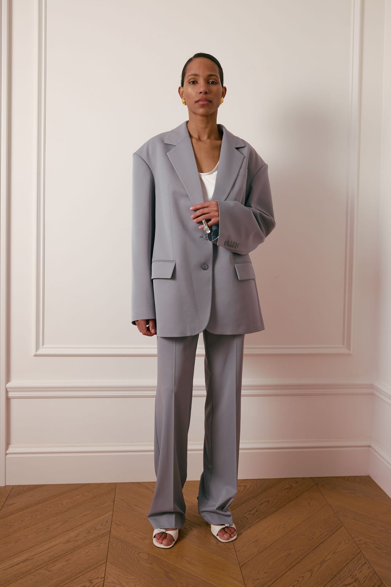 Pantalon de coton lisse et ajusté - Photo 3