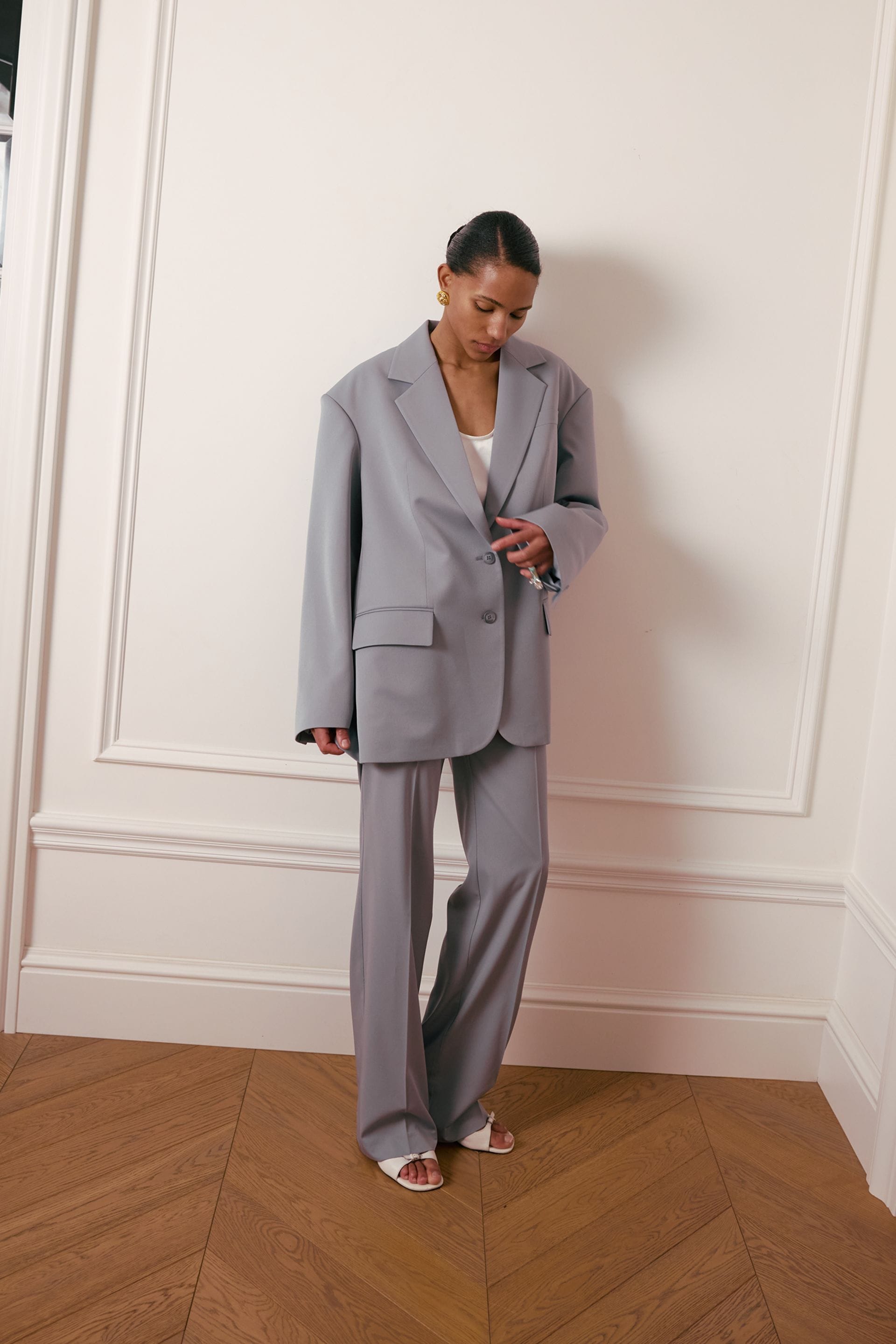 Pantalon de coton lisse et ajusté - WWB-P1123-7-42 - Photo 6