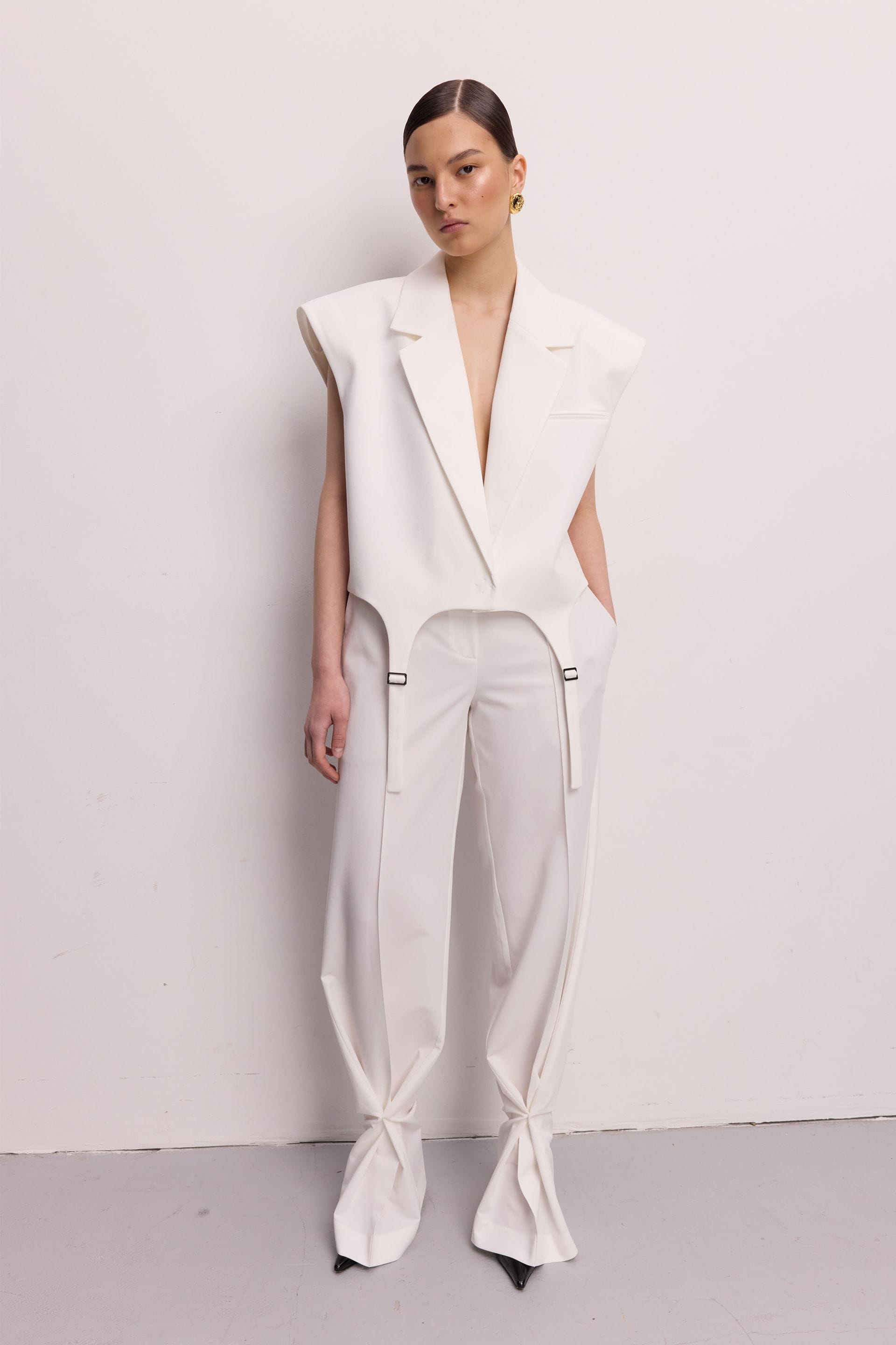 Fold cotton trousers - WWB-P1145-3-12 - Photo 1