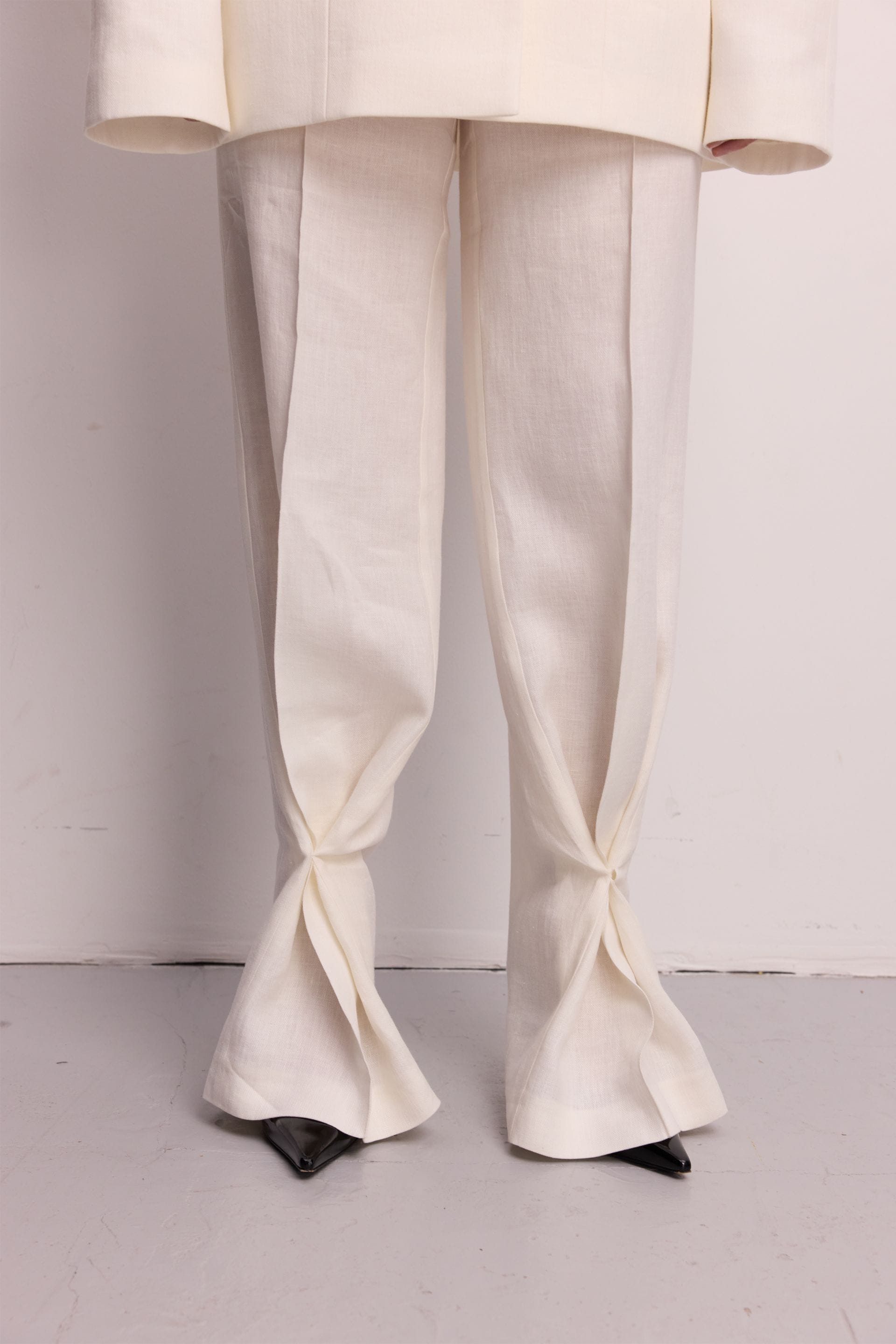 Fold linen trousers - WWB-P1145-3-14 - Photo 6