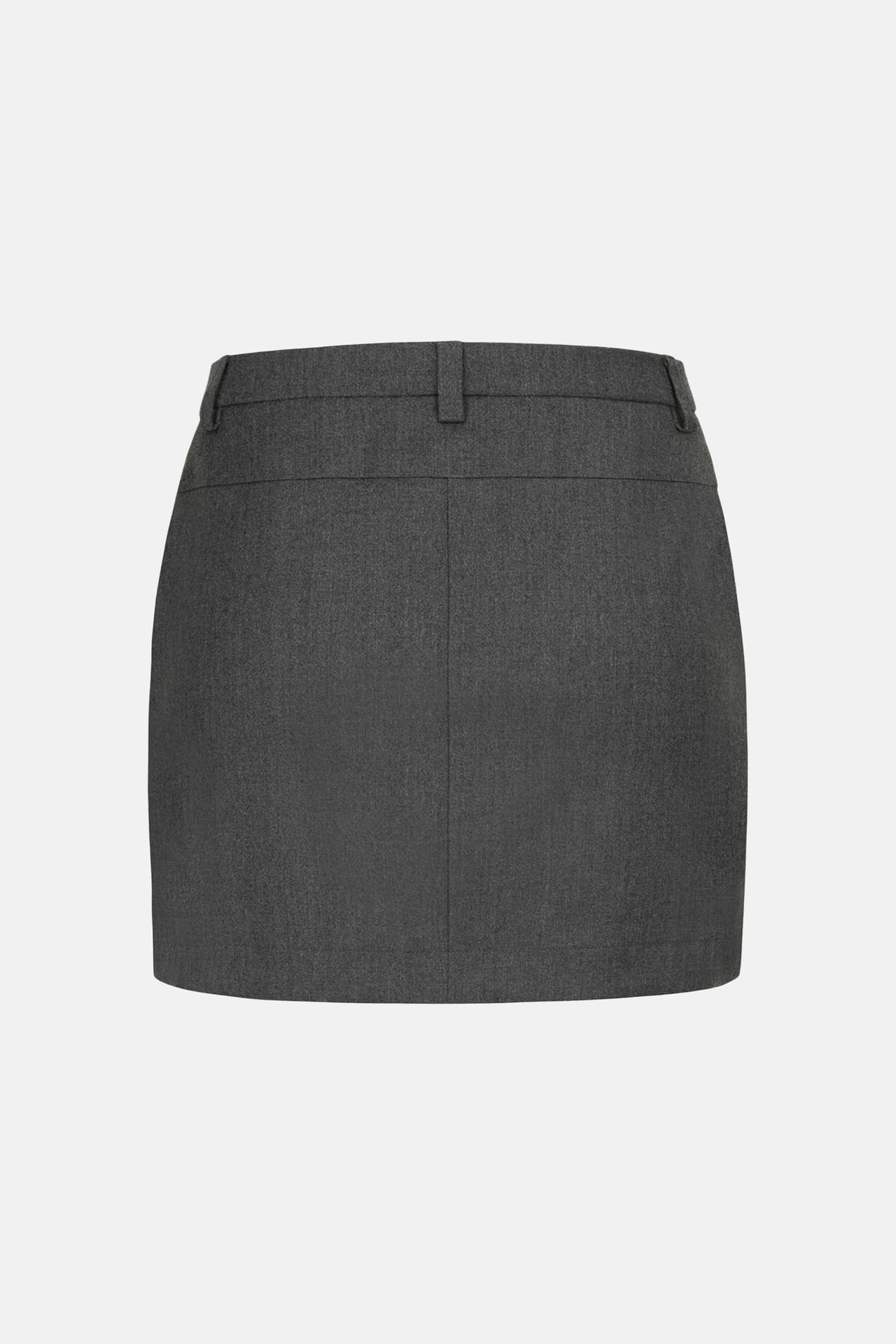Wool mini skirt with mid-rise - Photo 2
