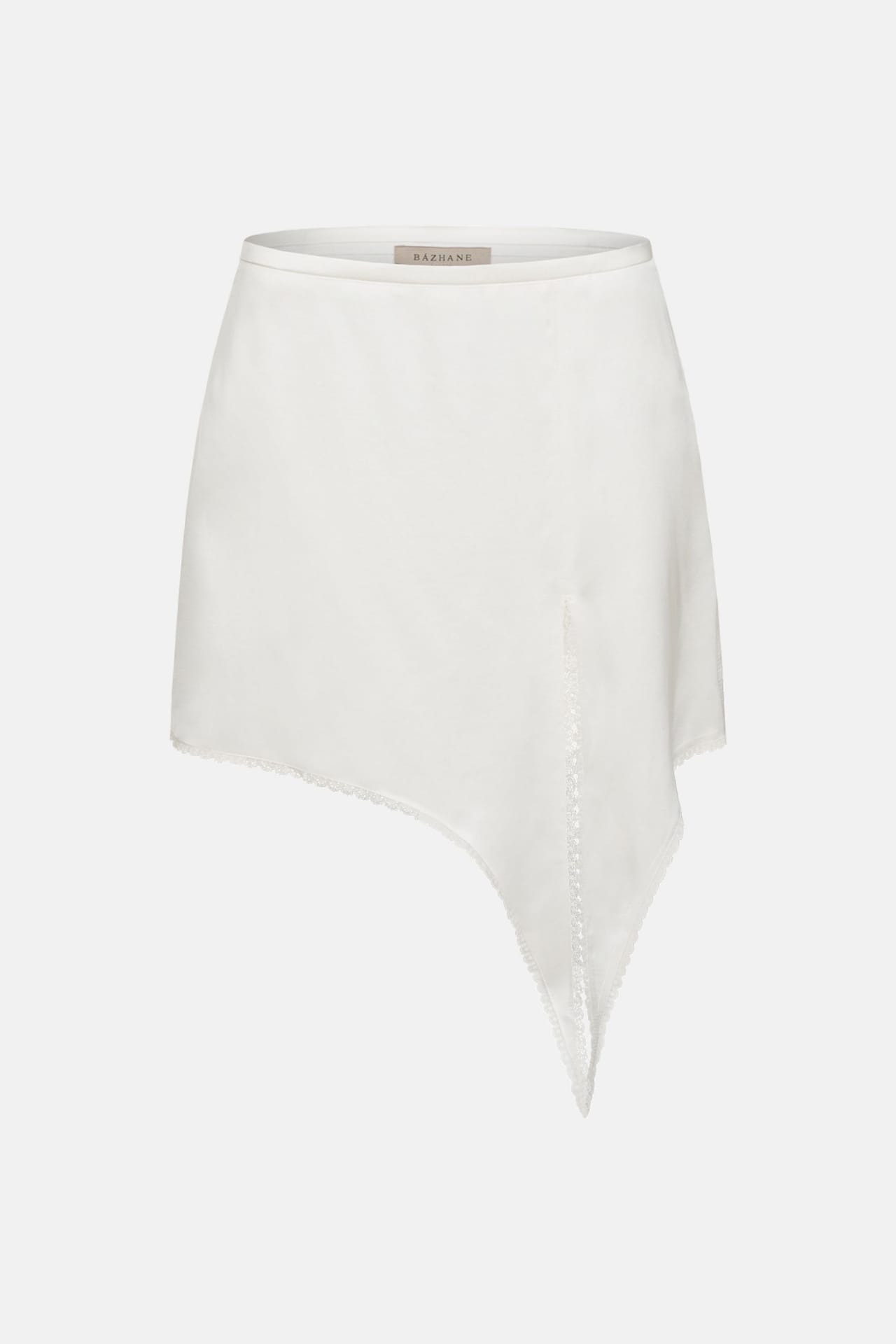 Mini skirt with slit and lace - Photo 3