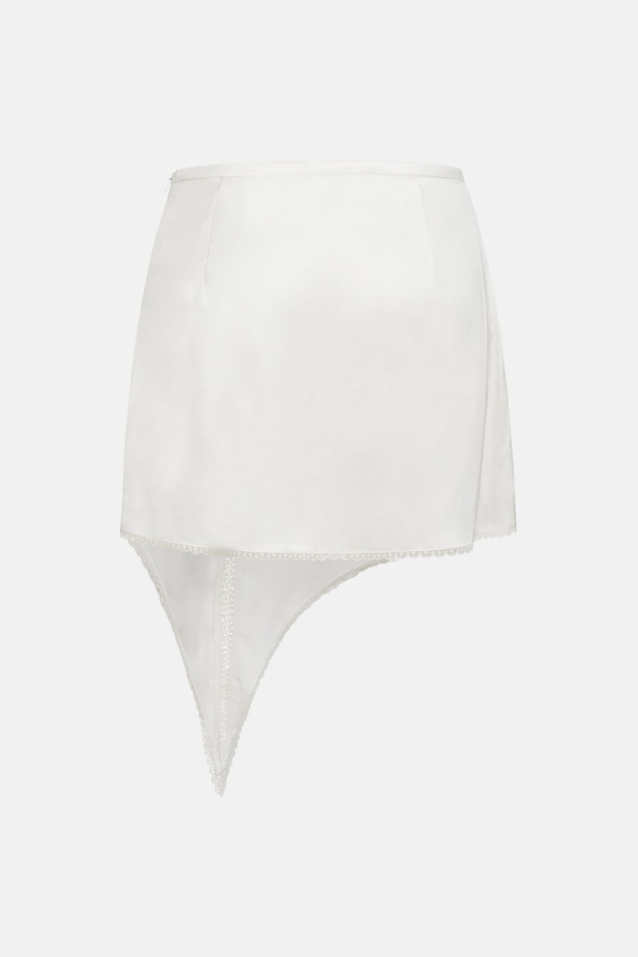 Mini skirt with slit and lace - Photo 4