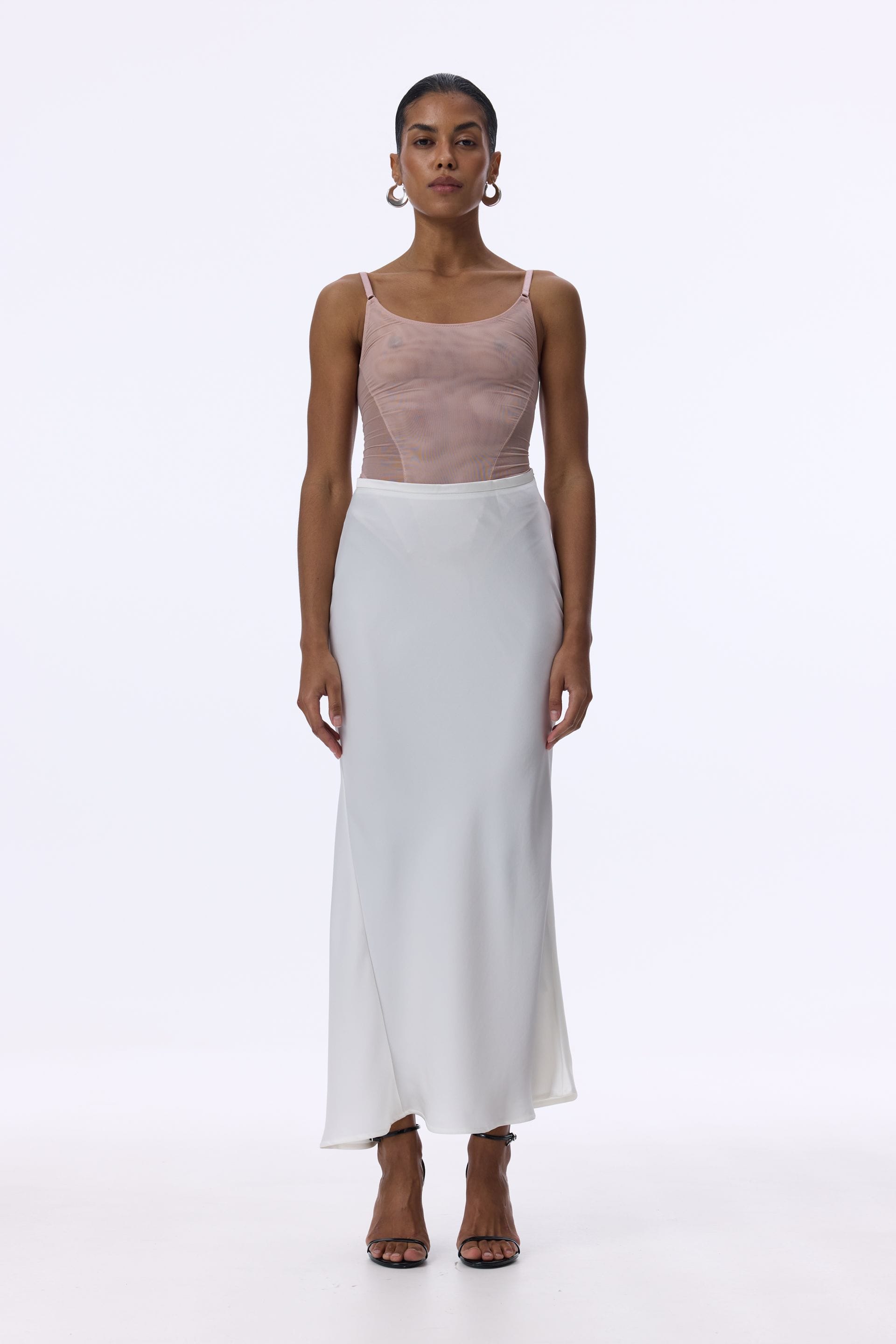 Satin midi skirt - WWB-SK1087-3-6 - Photo 1