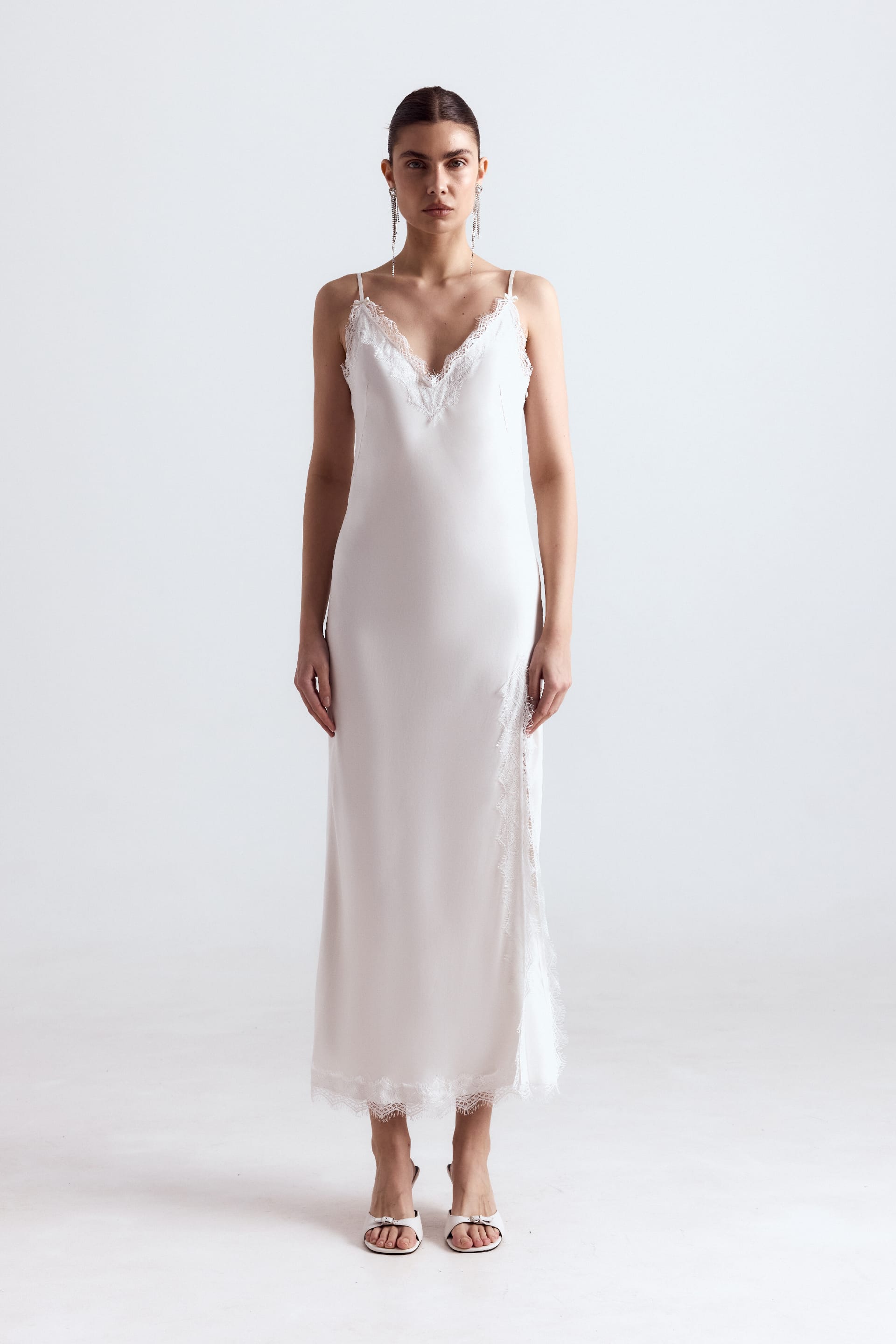 Robe maxi avec dentelle - WWT-DR1073-3-6 - Photo 1
