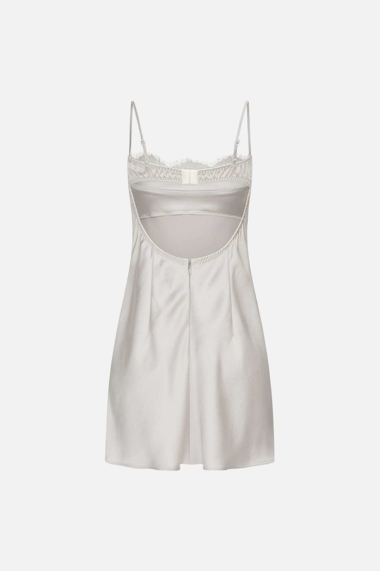 Mini dress with thin straps and lace - Photo 2