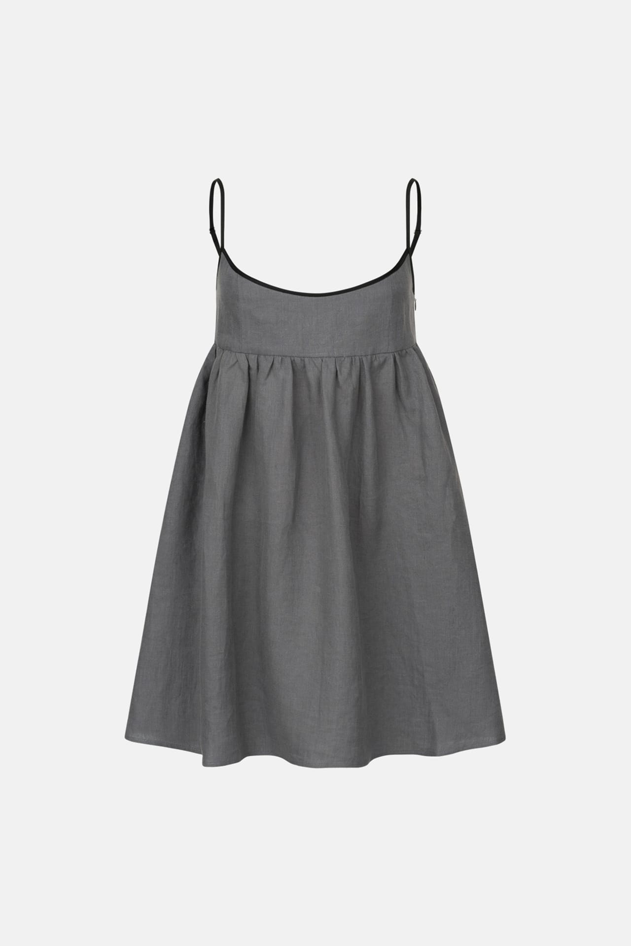 Robe trapèze mini avec bordure noire - Photo 3