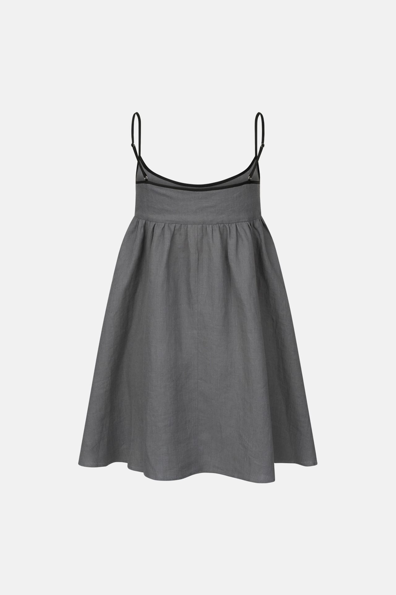 Robe trapèze mini avec bordure noire - Photo 4