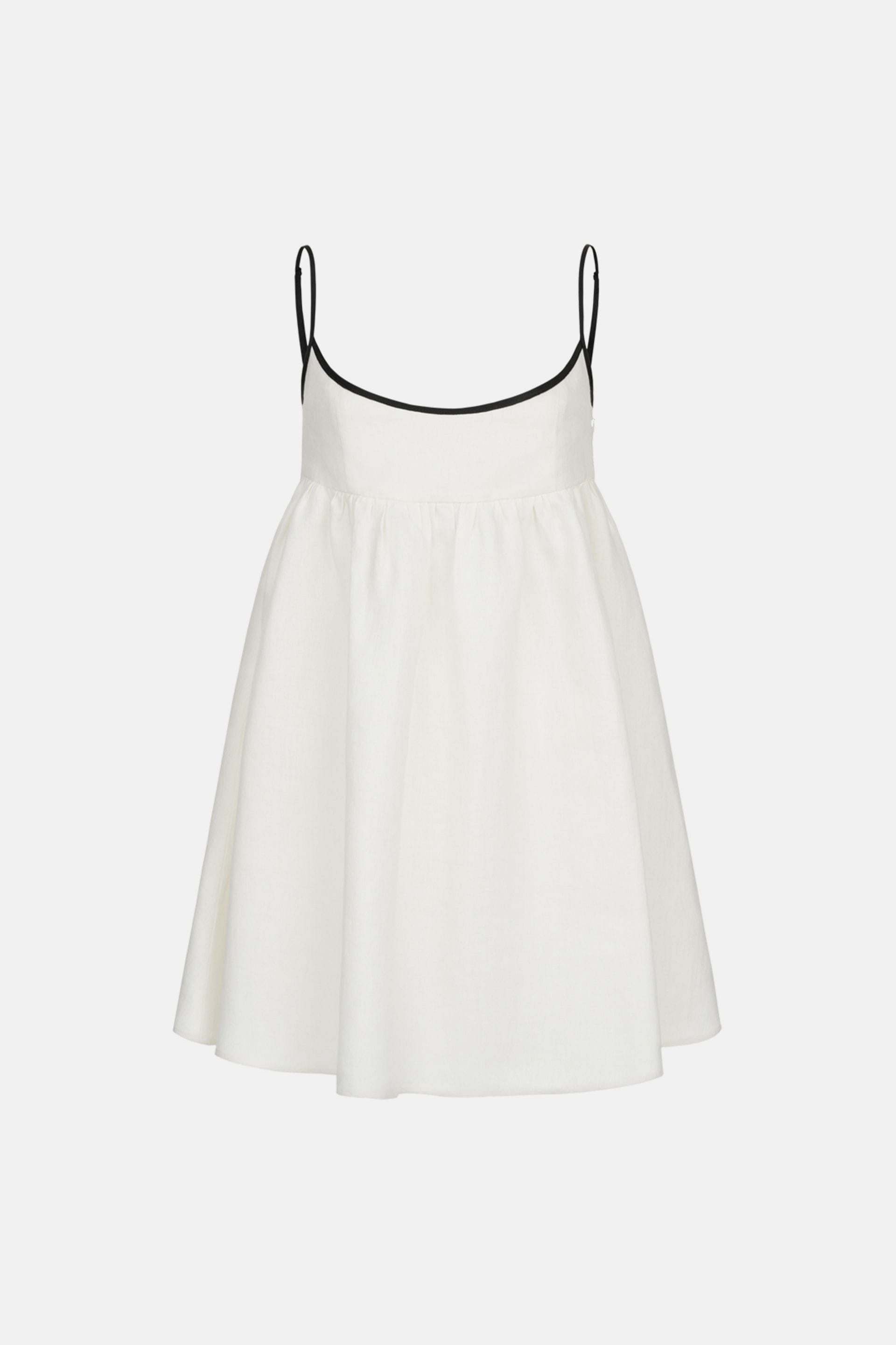 Robe trapèze mini avec bordure noire - WWT-DR1089-3-14 - Photo 1