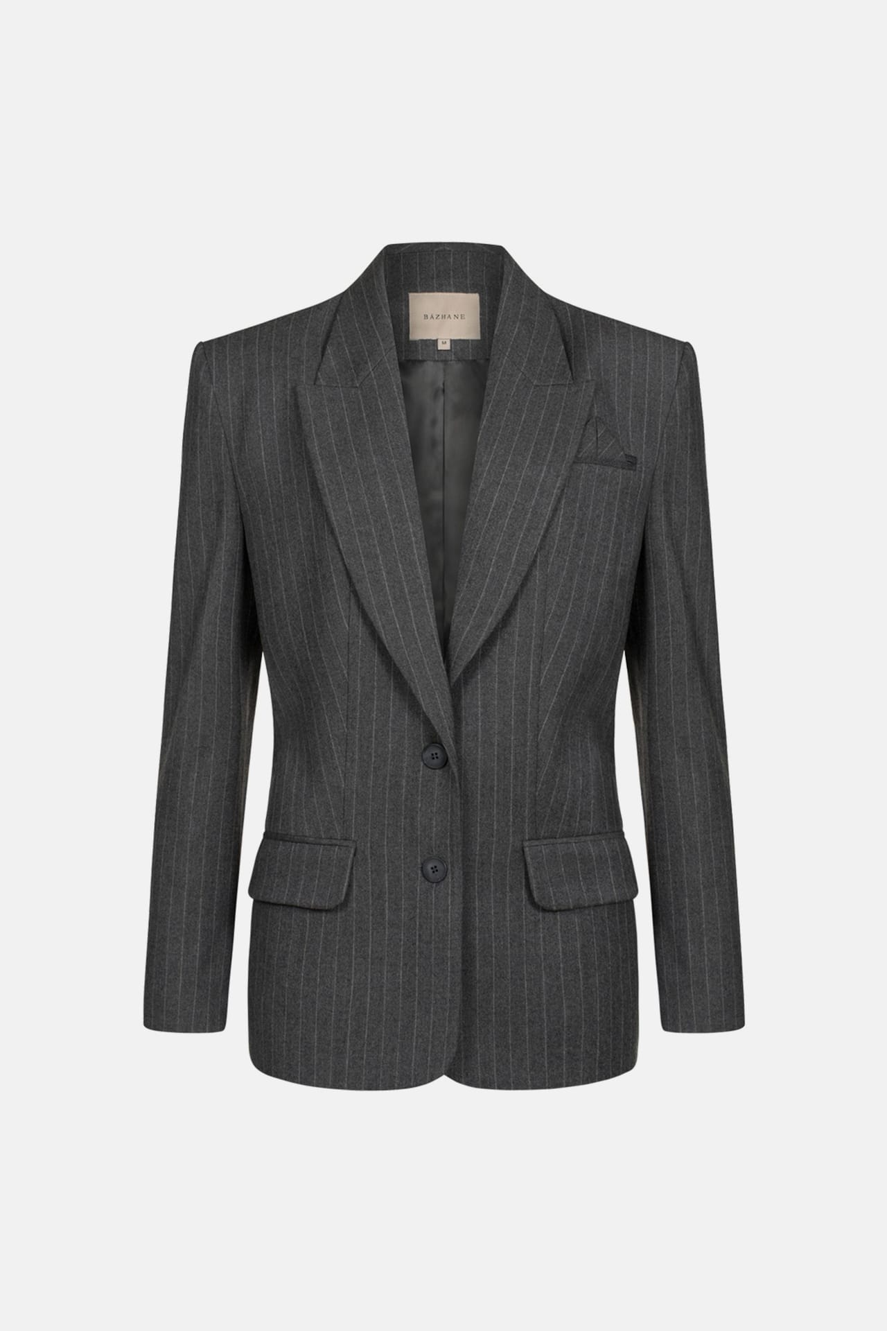 Single-breasted, fitted wool blazer - Photo 1