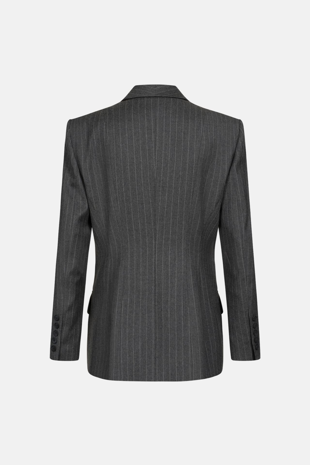 Single-breasted, fitted wool blazer - Photo 2
