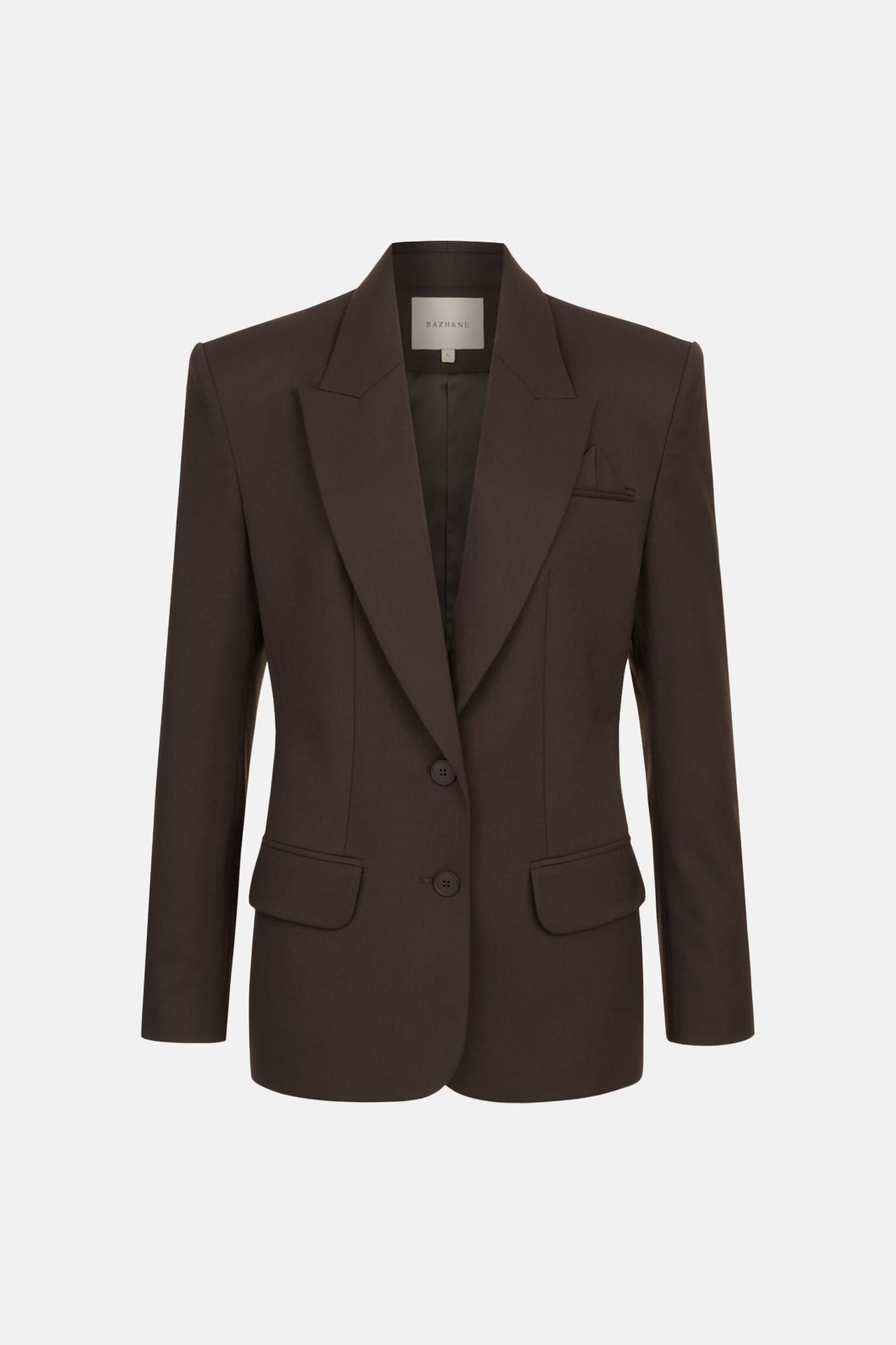 Single-breasted, fitted wool blazer - Photo 3