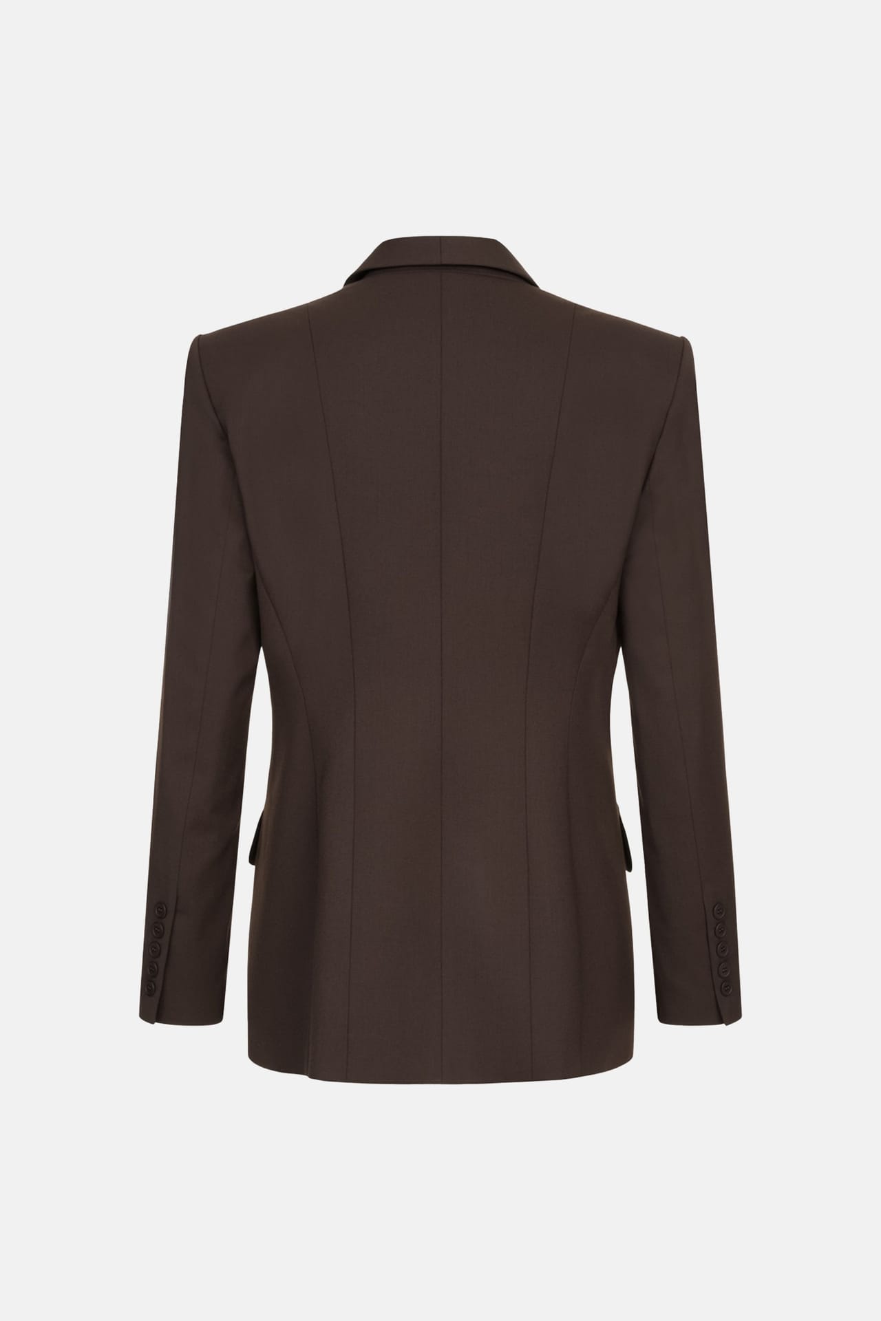 Single-breasted, fitted wool blazer - Photo 4