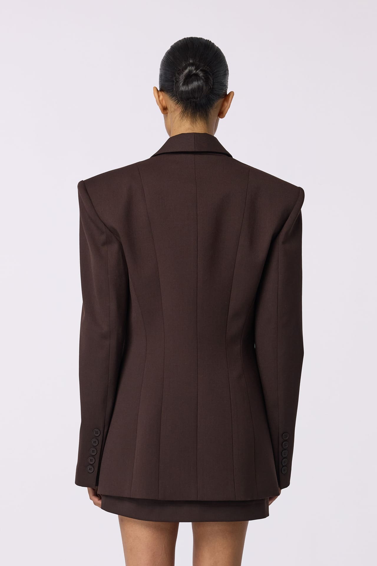 Single-breasted, fitted wool blazer - Photo 2