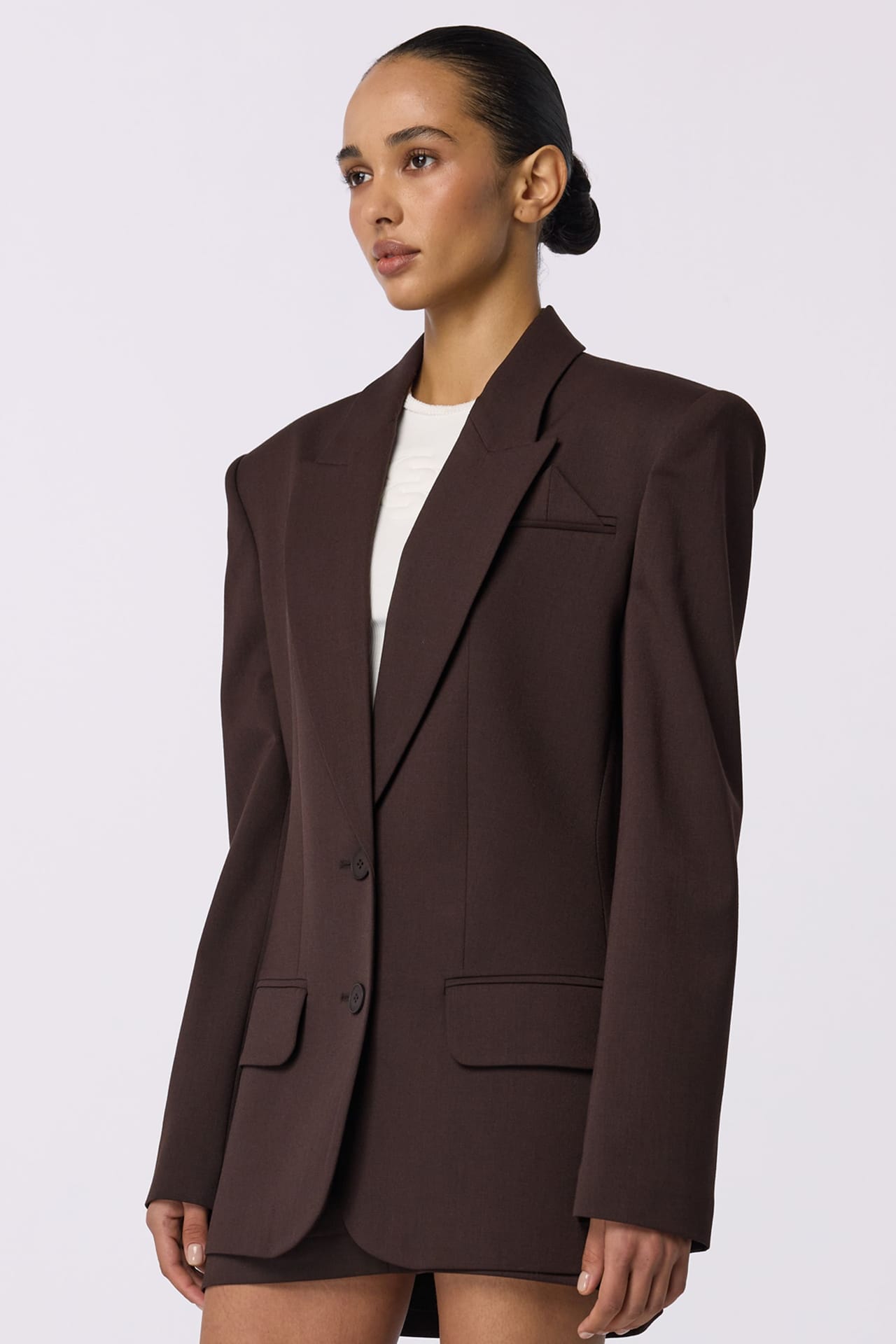 Single-breasted, fitted wool blazer - Photo 5