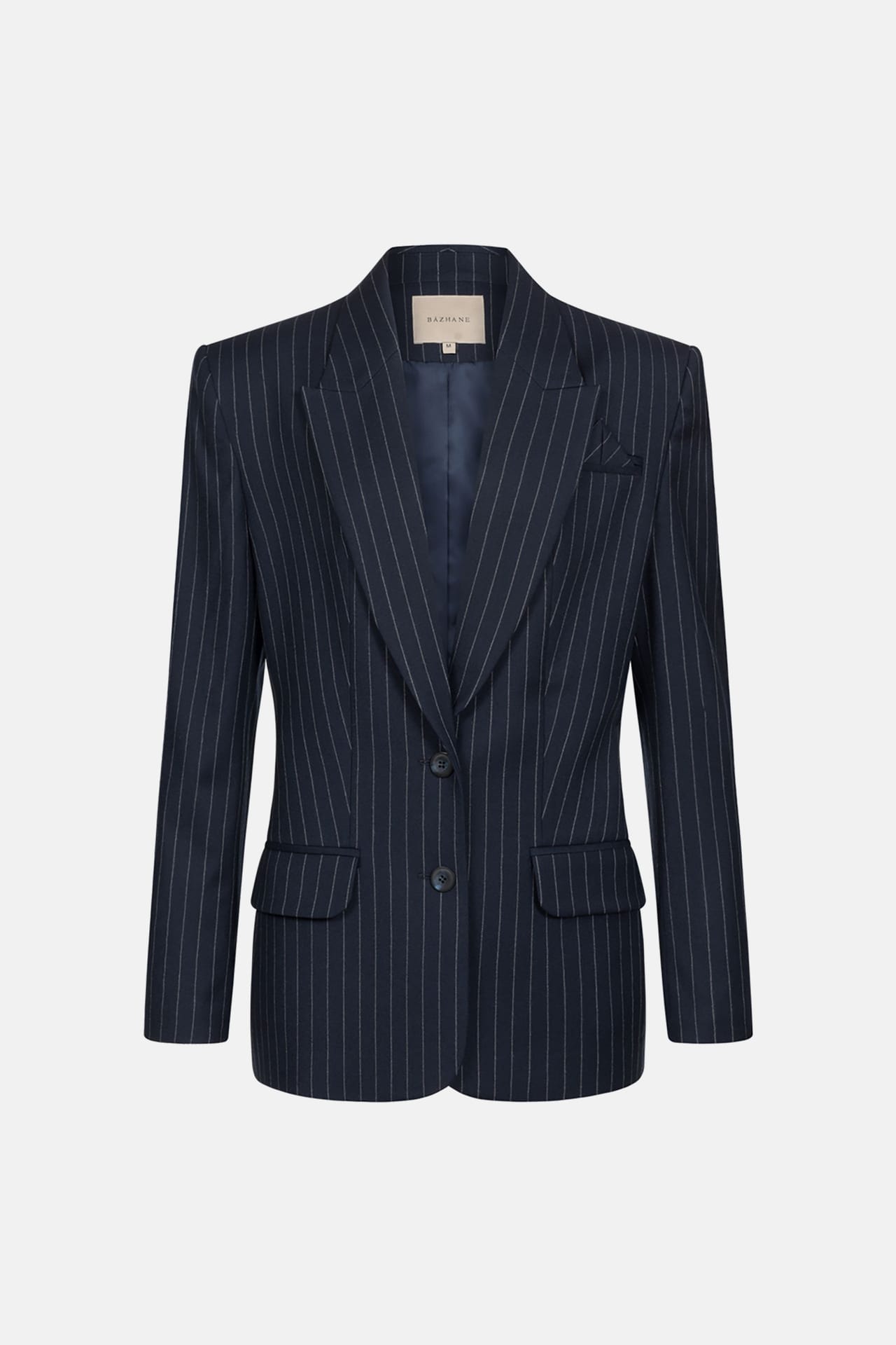 Single-breasted, fitted wool blazer - Photo 3