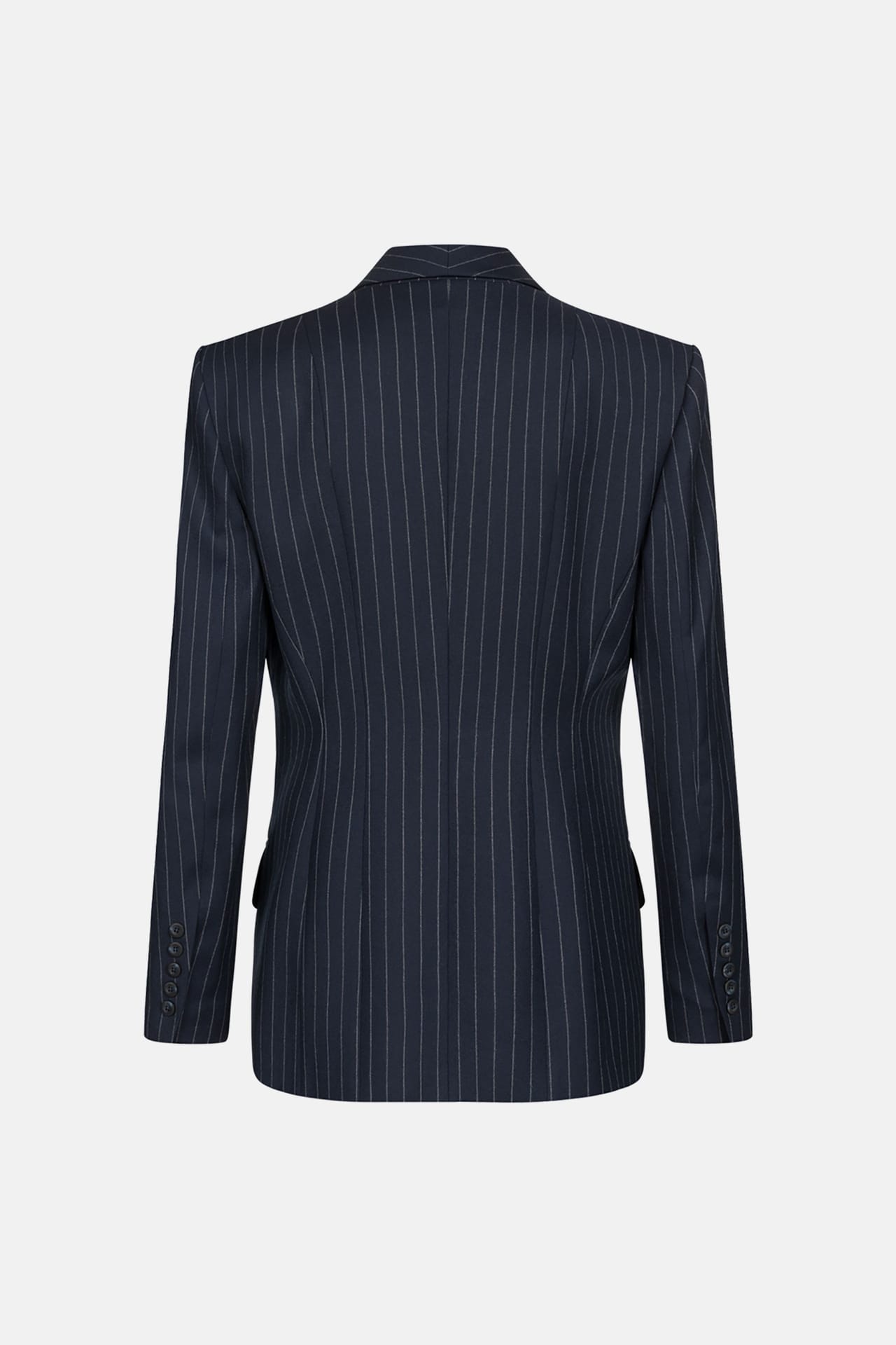Single-breasted, fitted wool blazer - Photo 4