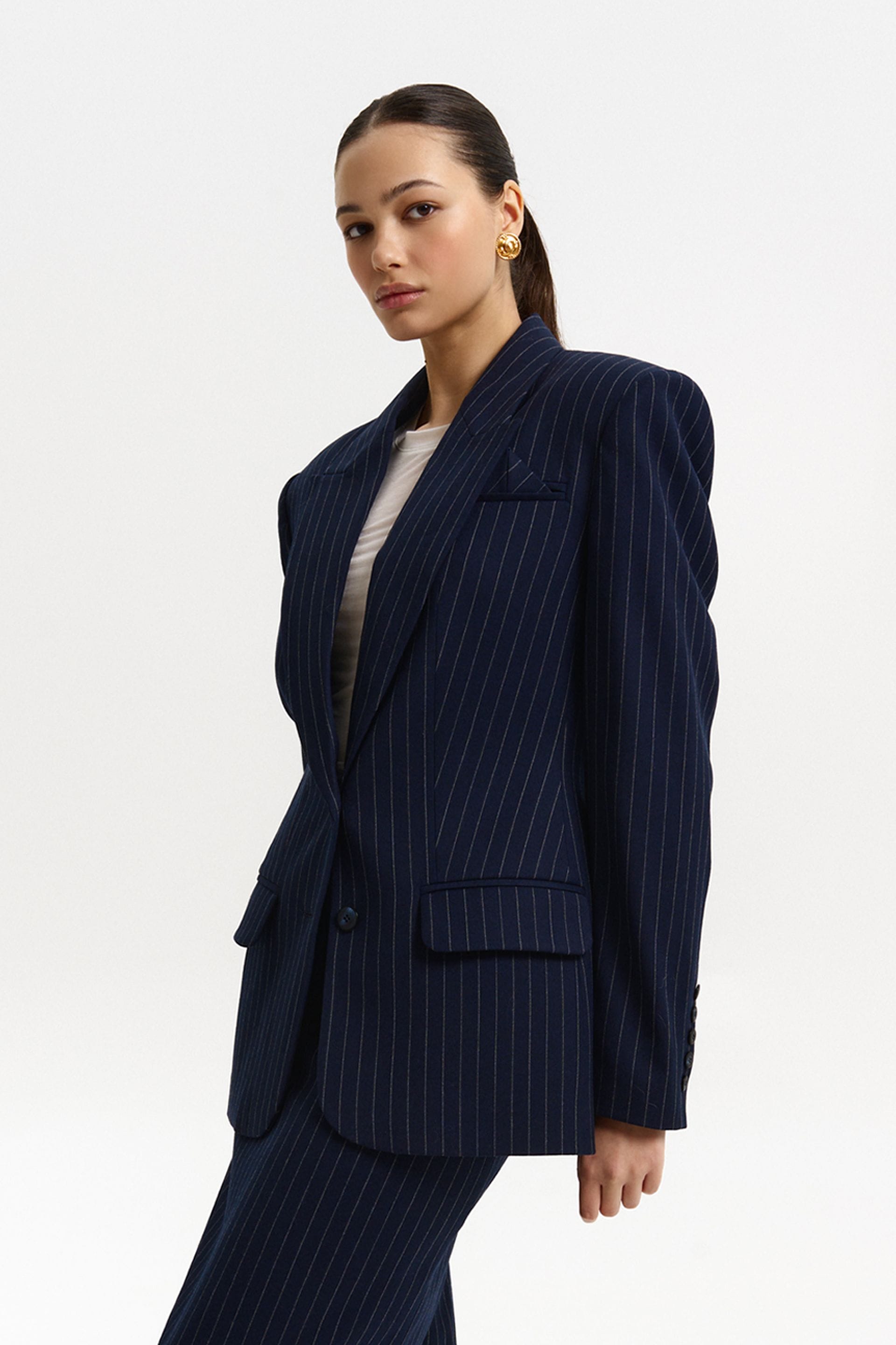 Veste en laine cintrée à un bouton - WWT-J1054-17-2 - Photo 1