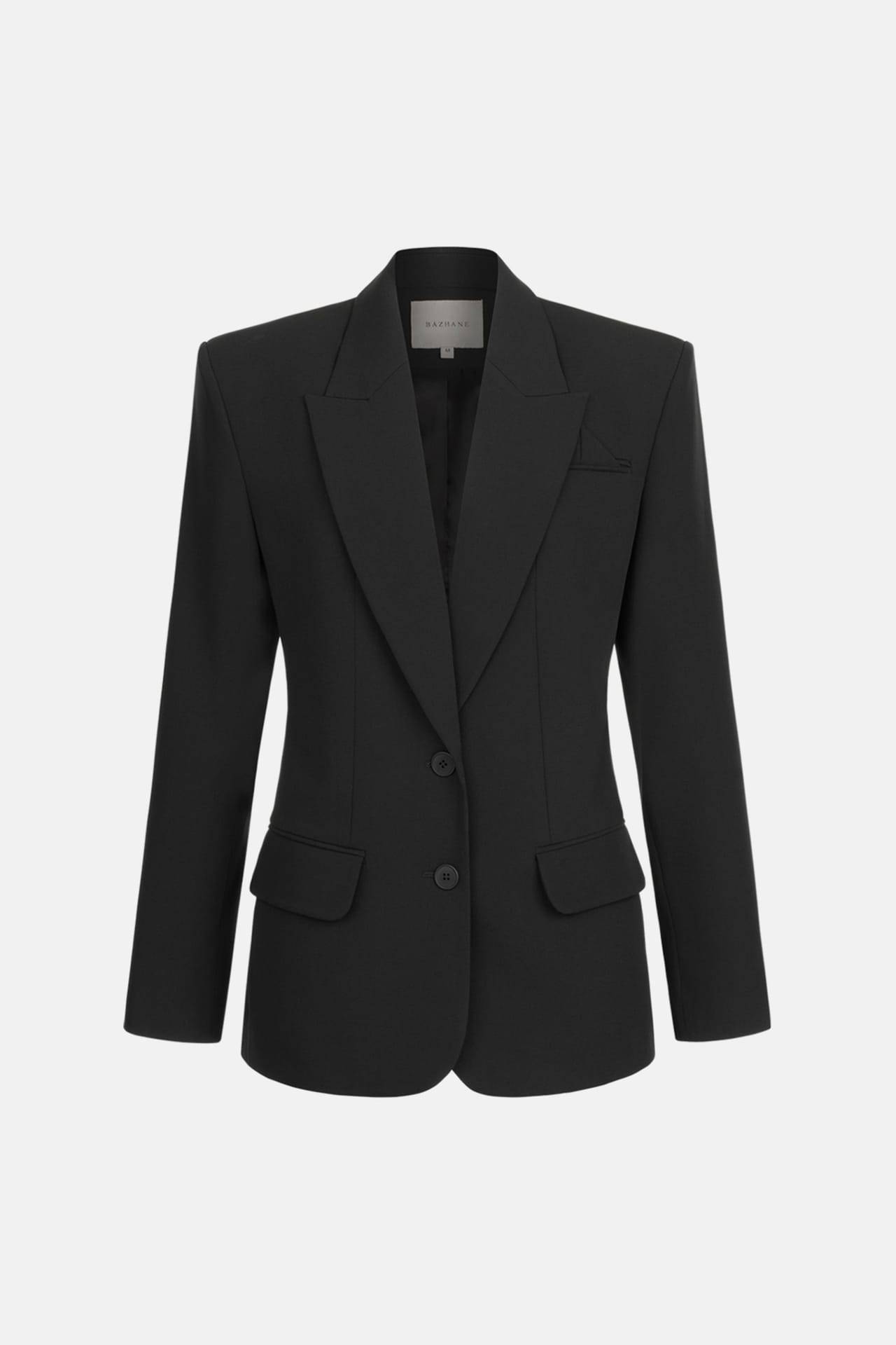 Single-breasted, fitted cotton blazer - Photo 1