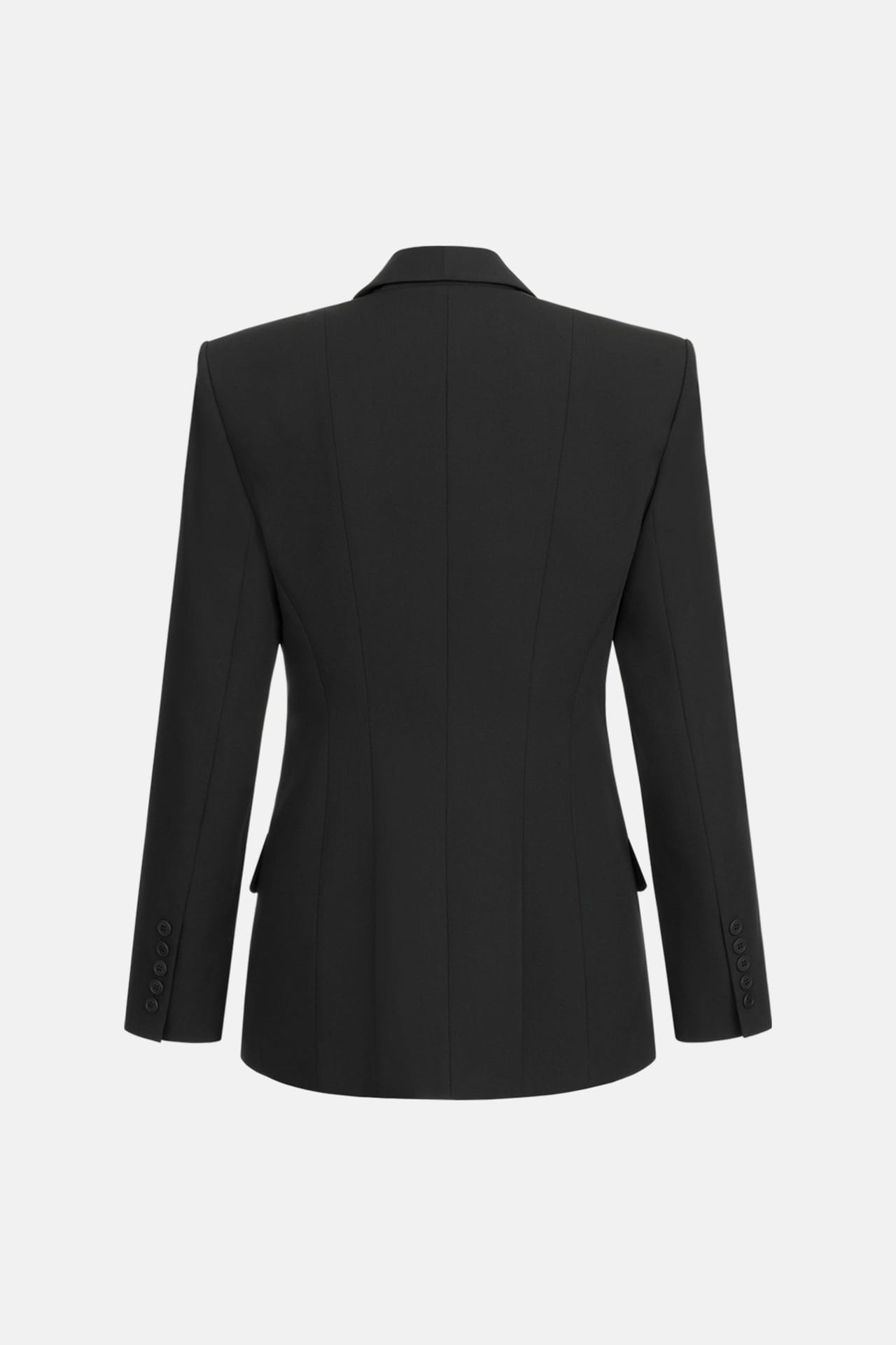 Single-breasted, fitted cotton blazer - Photo 2