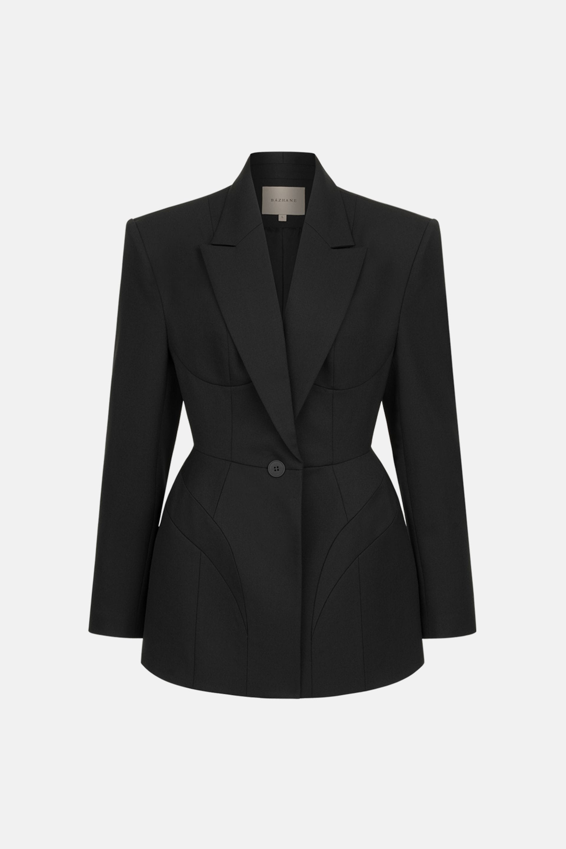 Veste en laine Noir - WWT-J1099-2-1 - Photo 3