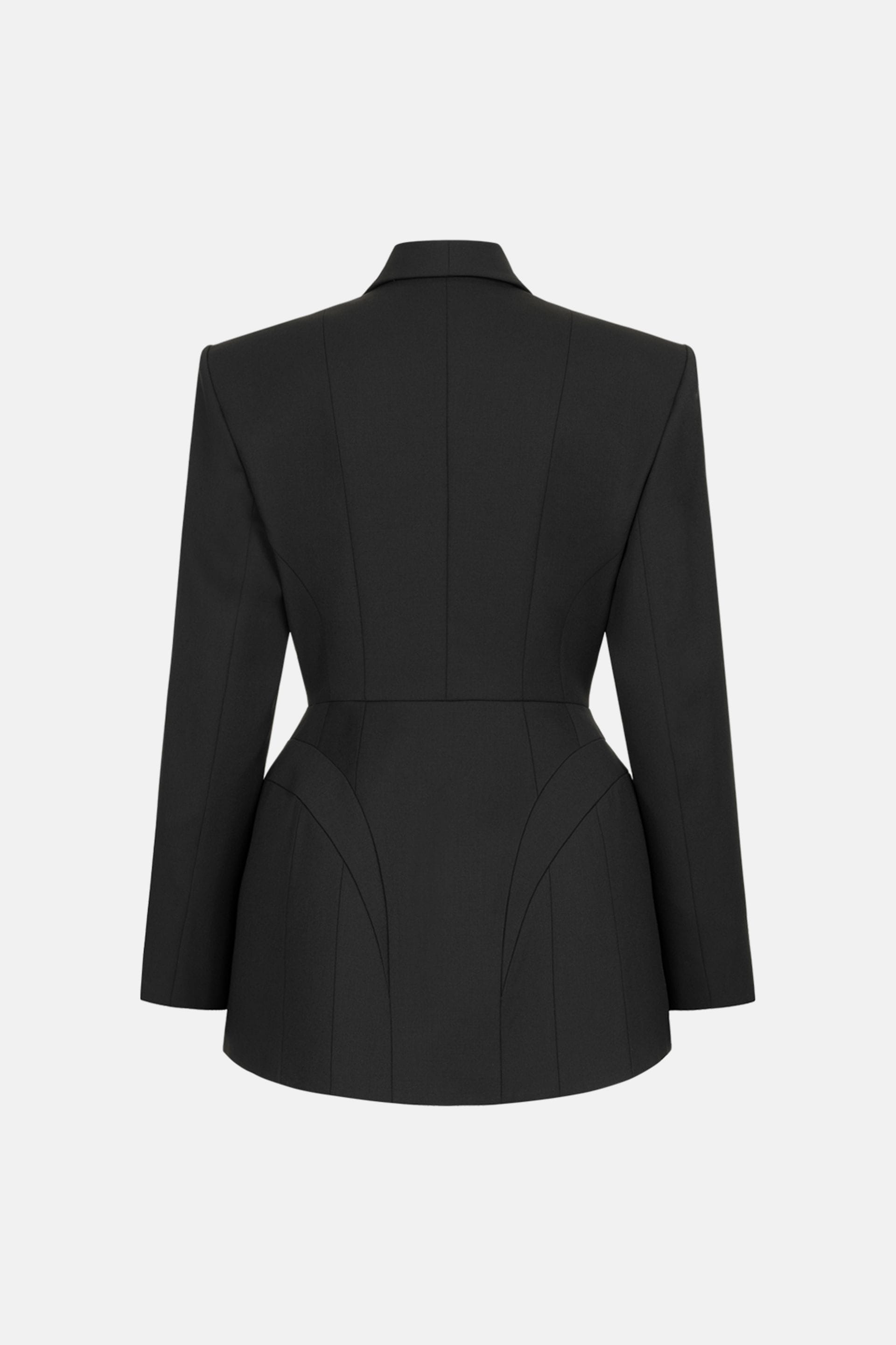 Veste en laine Noir - WWT-J1099-2-1 - Photo 4