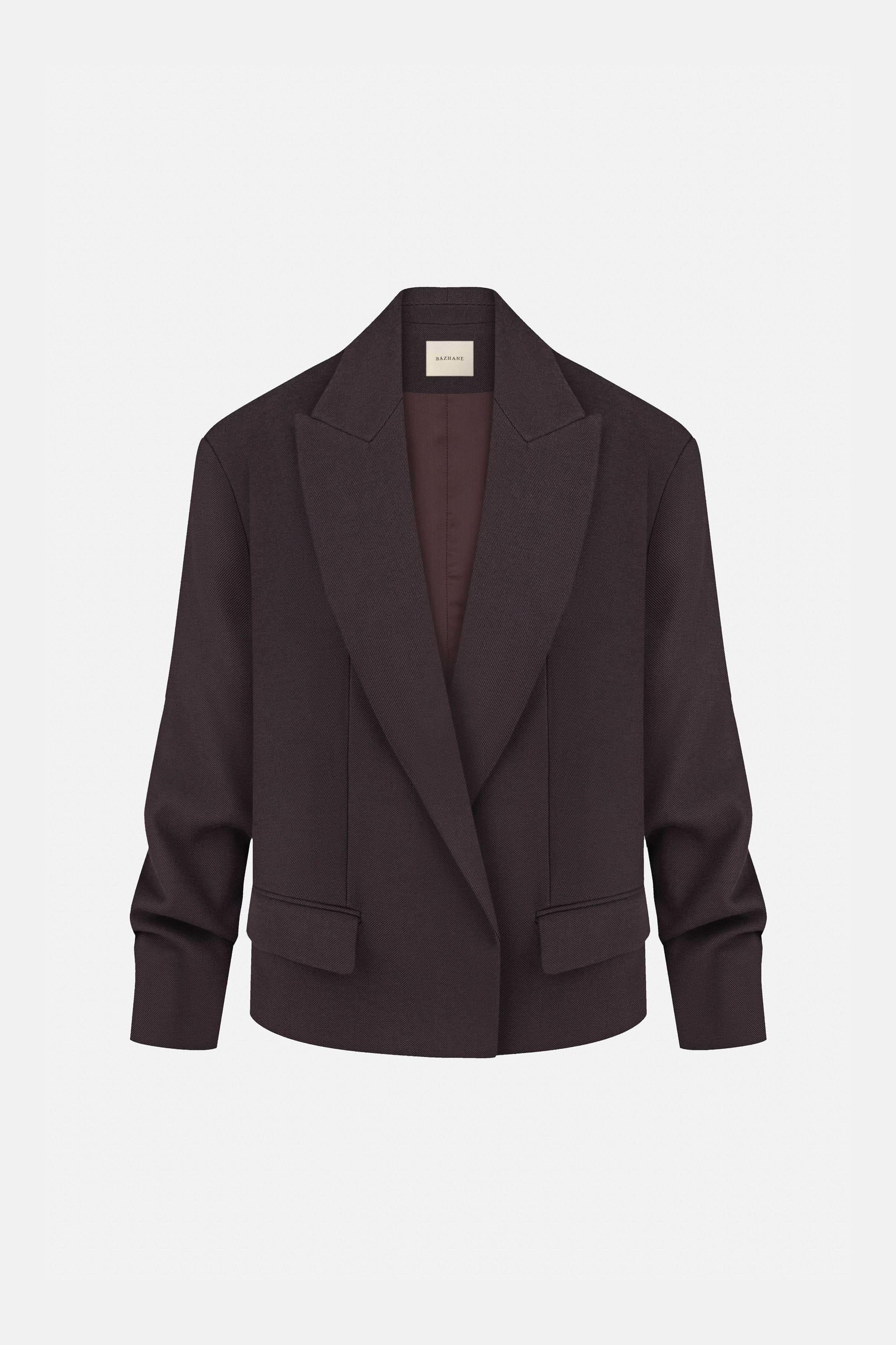 Manteau-veste avec fronces sur la manche - WWU-JC1083-14-54 - Photo 4