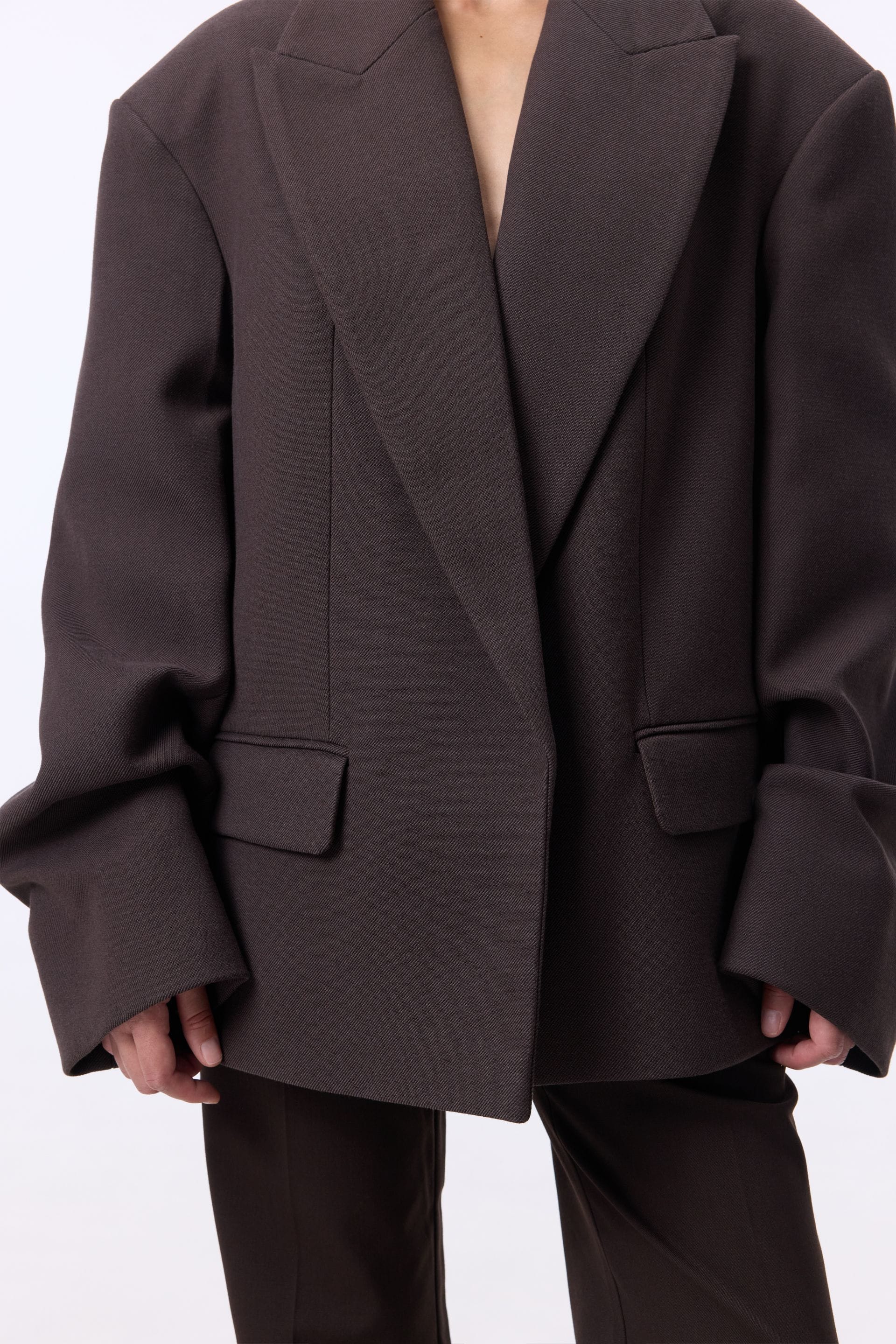 Manteau-veste avec fronces sur la manche - WWU-JC1083-14-54 - Photo 5
