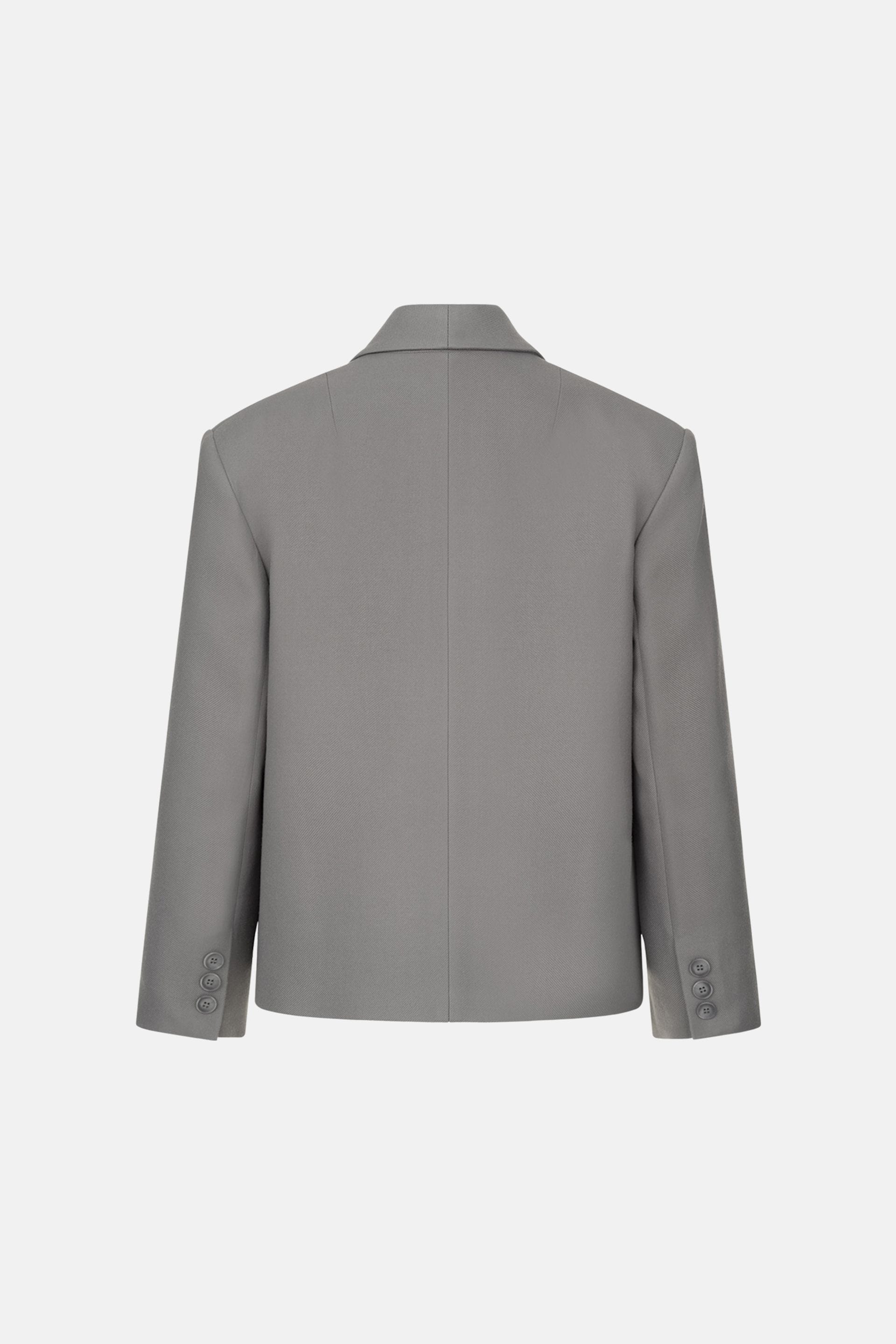 Oversized coat-jacket with a triangle - WWU-JC11035-9-38 - Photo 4