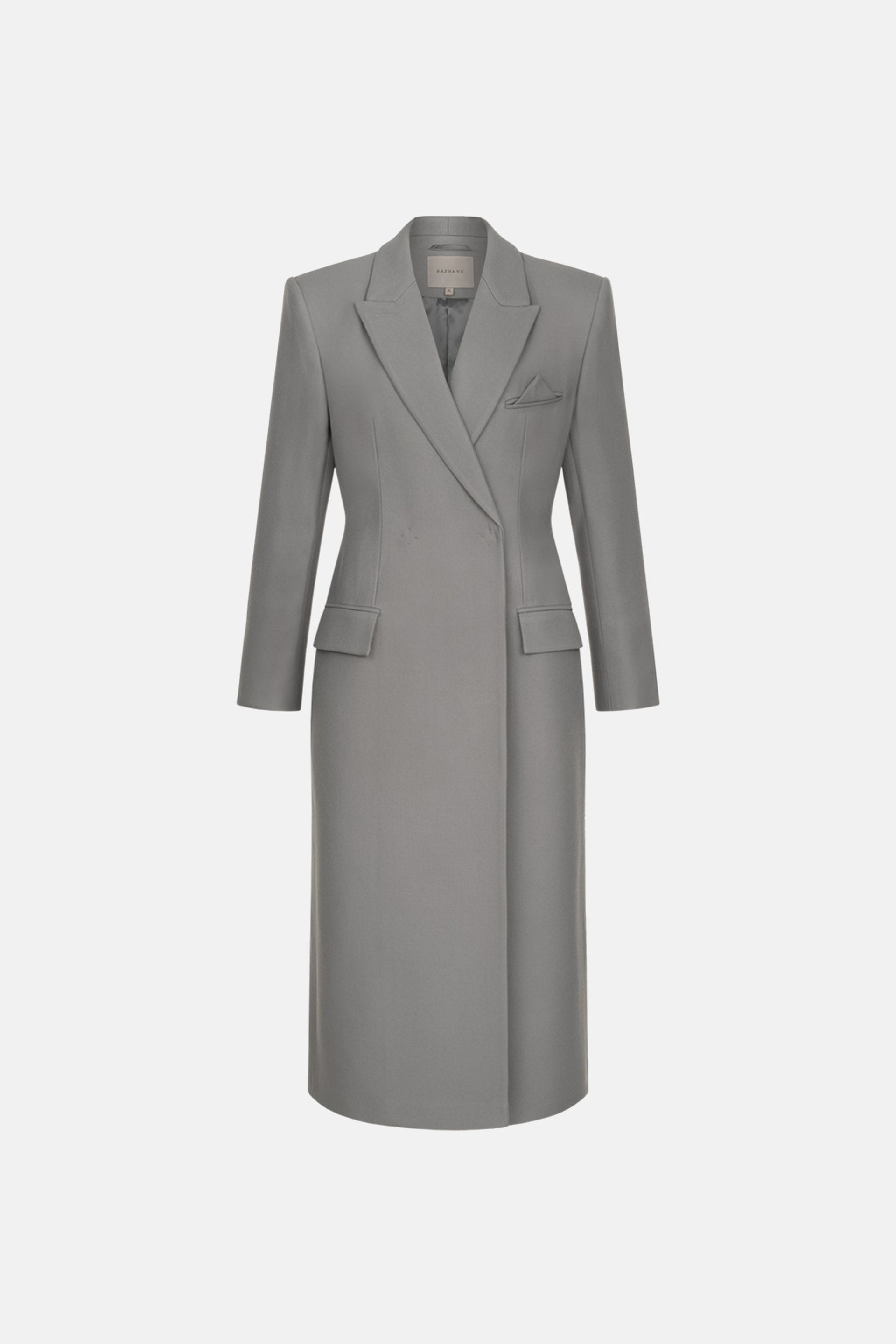 Fitted coat with accent shoulders - WWU-OC1036-9-38-130 - Photo 3