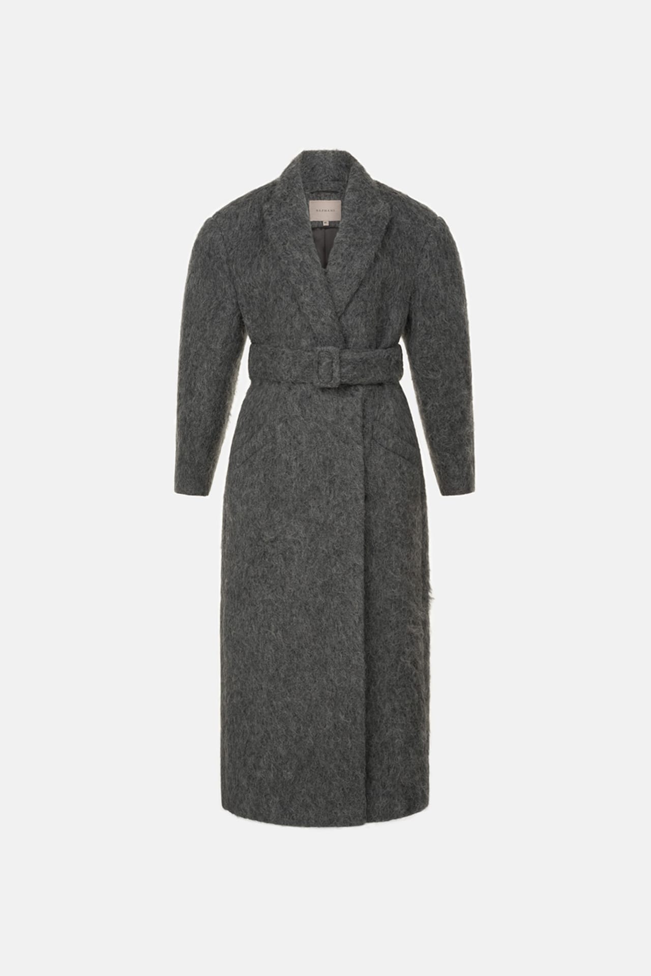 Manteau croisé en alpaga à épaules structurées - Photo 1