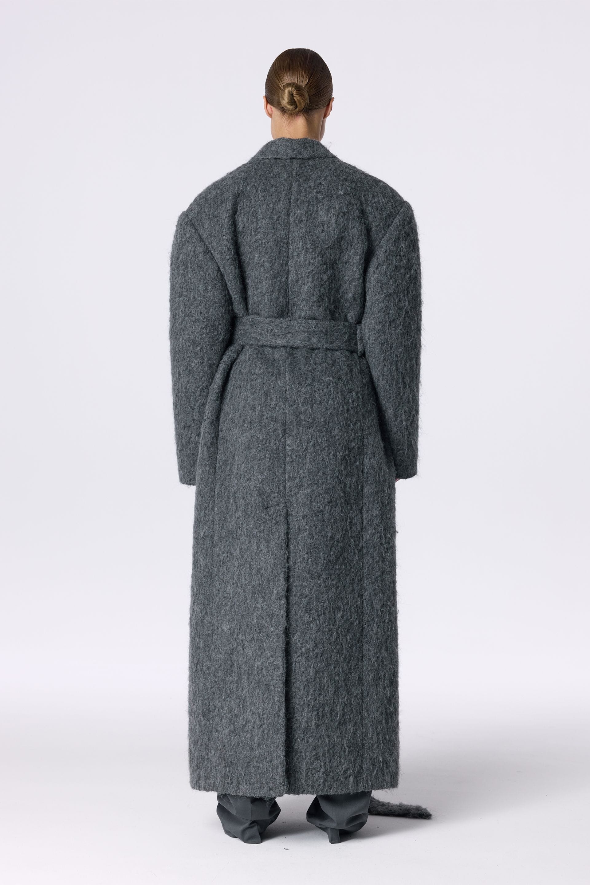 Manteau croisé en alpaga à épaules structurées - WWU-OC1037-18-29 - Photo 4