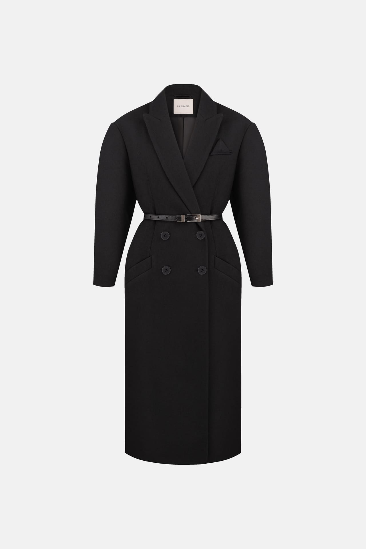 Manteau croisé à épaule accentuée - Photo 3