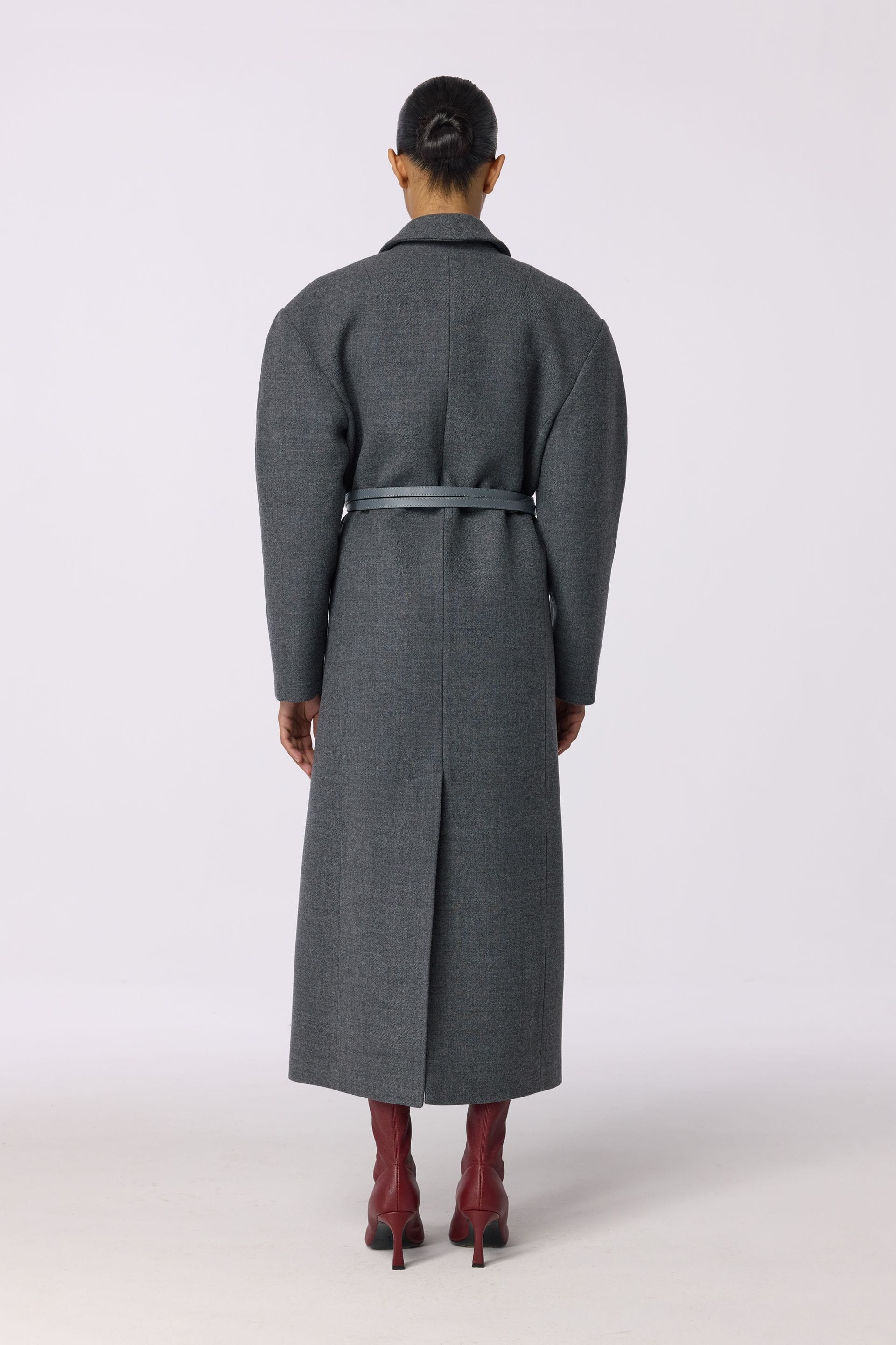 Manteau croisé à épaule accentuée - WWU-OC1037-9-106 - Photo 2