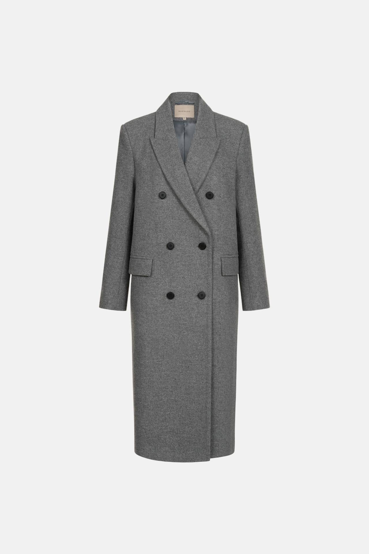 Double-breasted, straight-cut coat - Photo 3