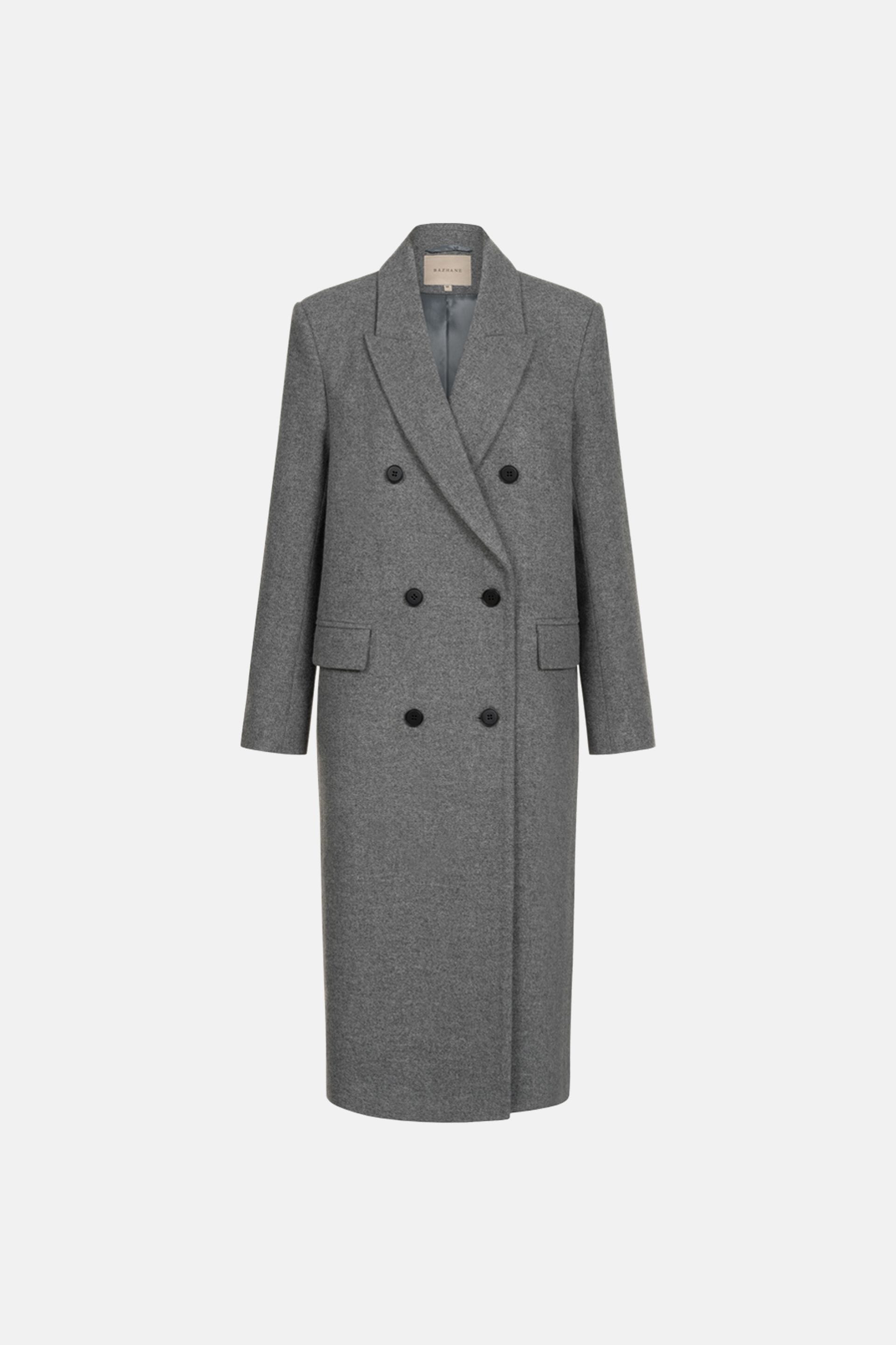 Double-breasted, straight-cut coat - WWU-OC105-7-5 - Photo 3