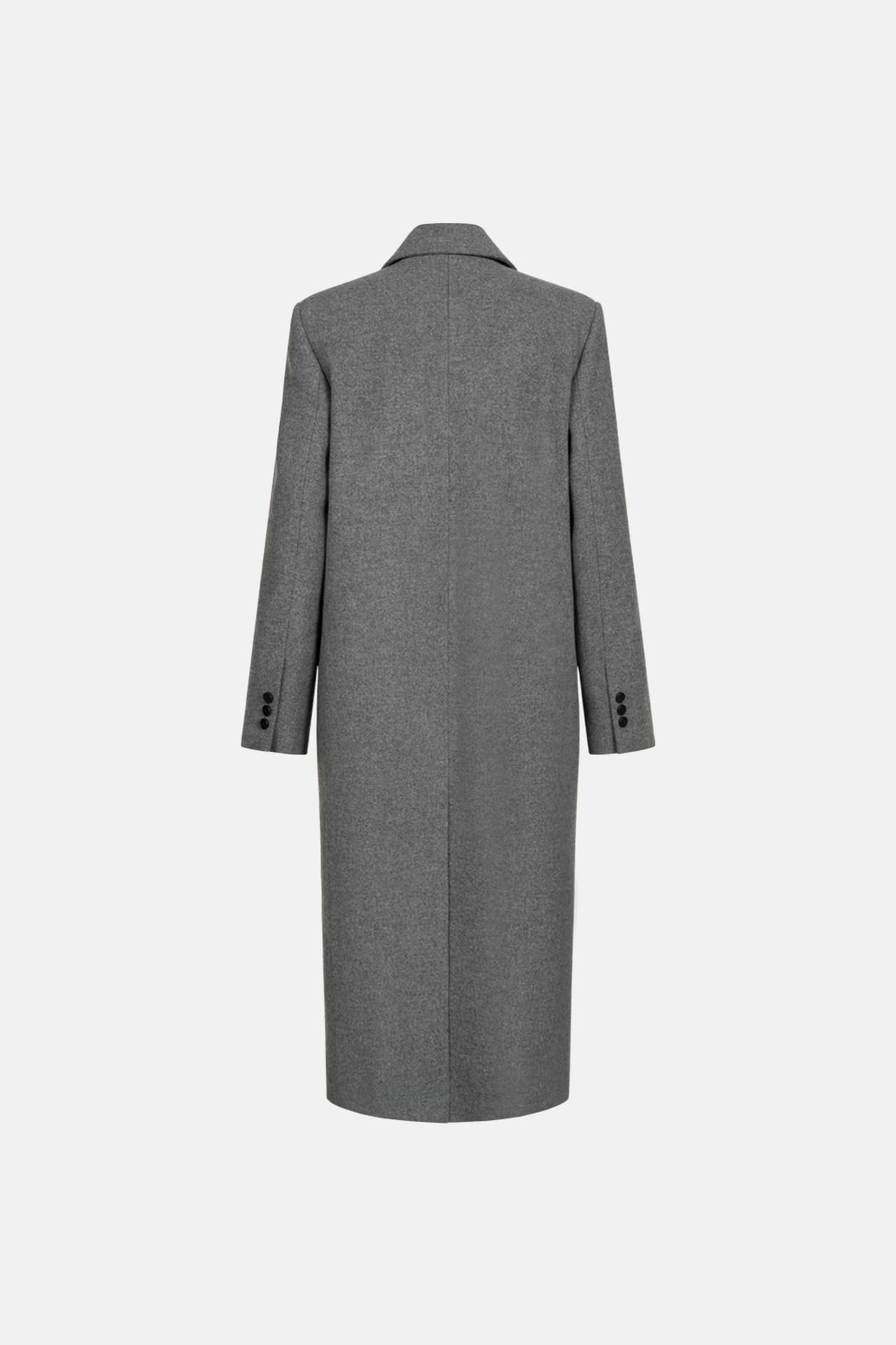 Double-breasted, straight-cut coat - Photo 4