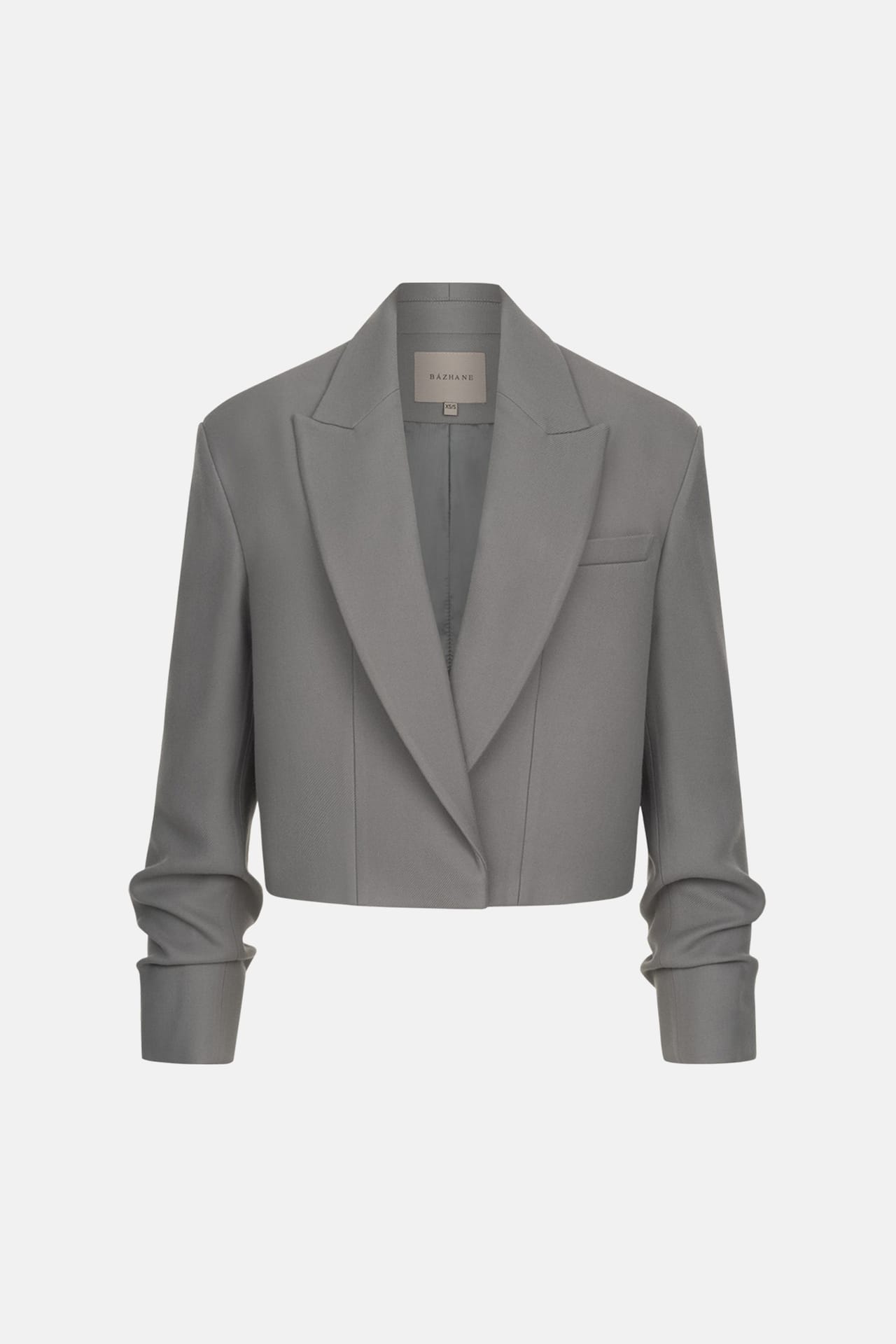 Cropped coat with gathered sleeves - Photo 3