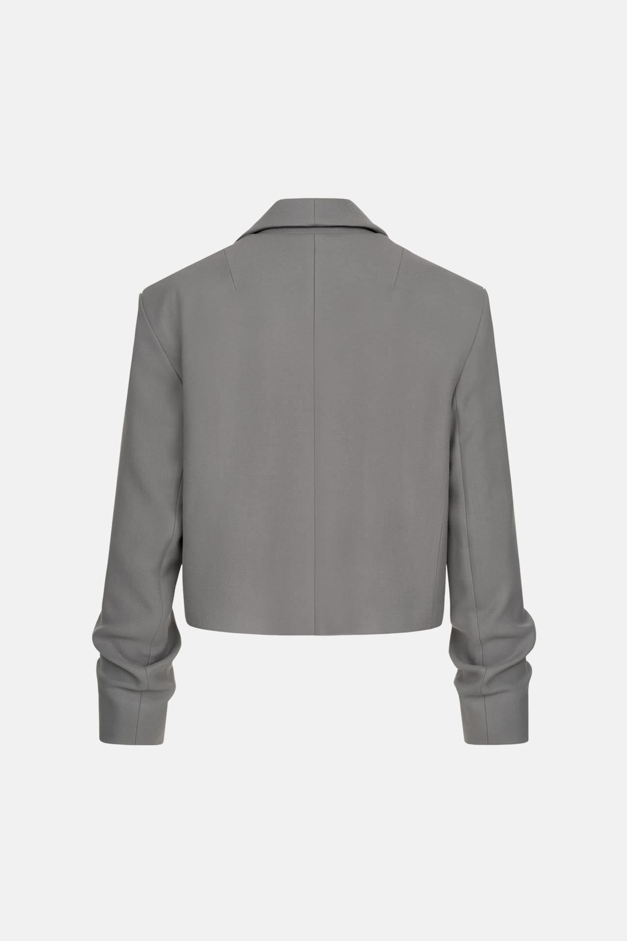 Cropped coat with gathered sleeves - Photo 4