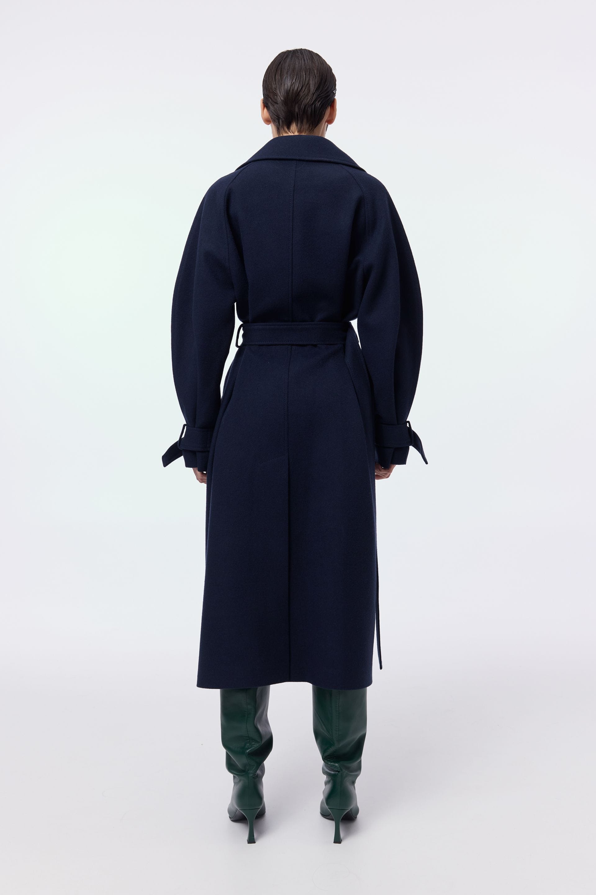 Manteau maxi en alpaga à manches tombantes - WWU-OC110-11-5 - Photo 4