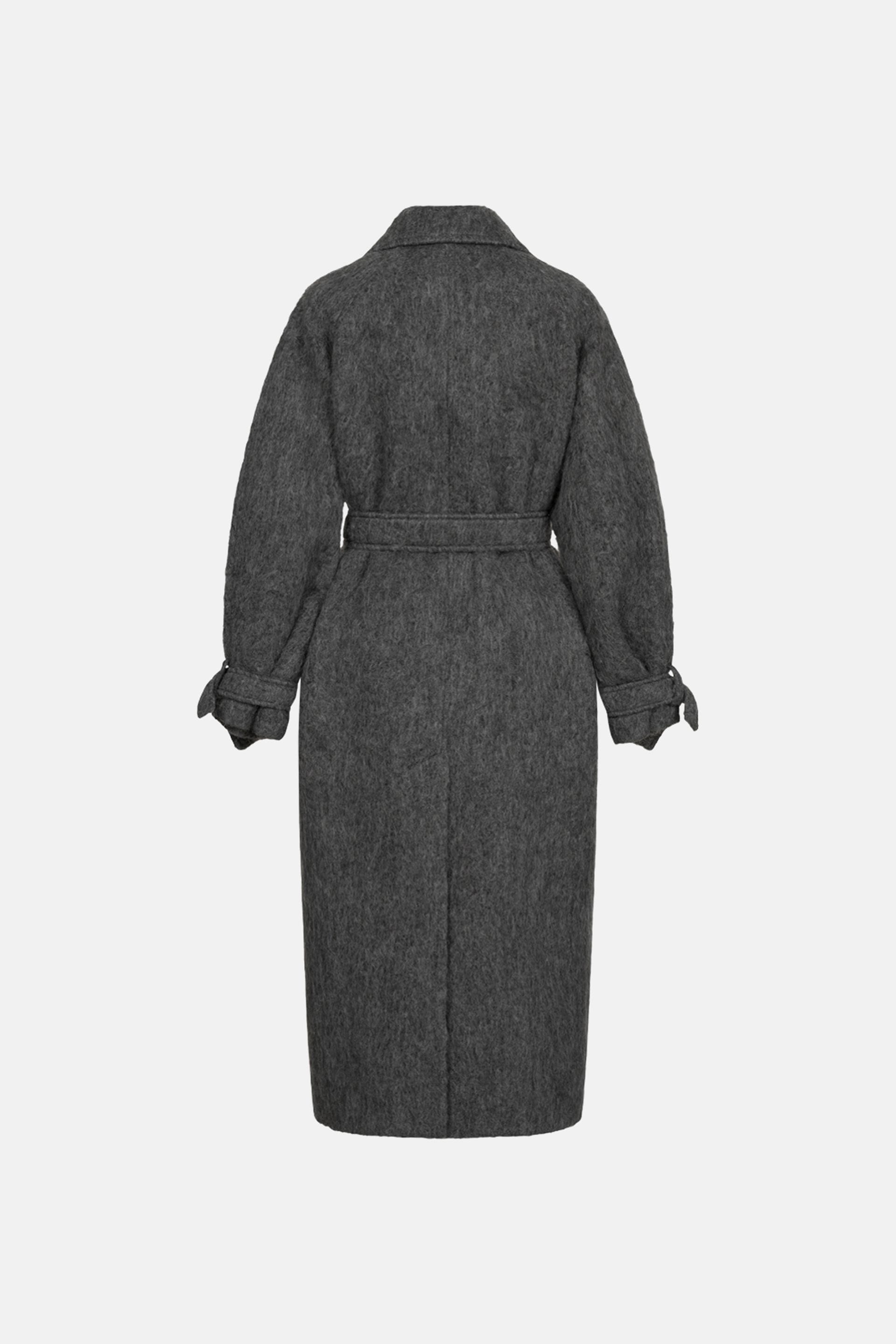 Manteau maxi en alpaga à manches tombantes - WWU-OC110-18-29 - Photo 2