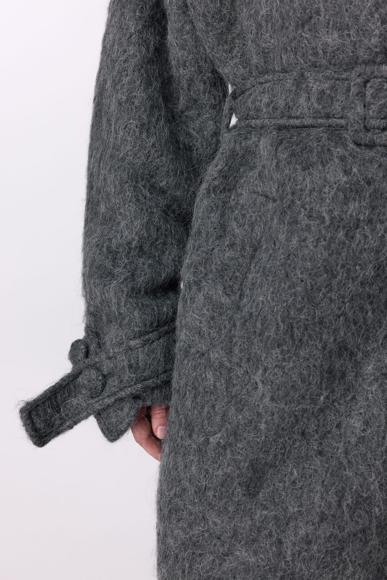 Manteau maxi en alpaga à manches tombantes - Photo 6