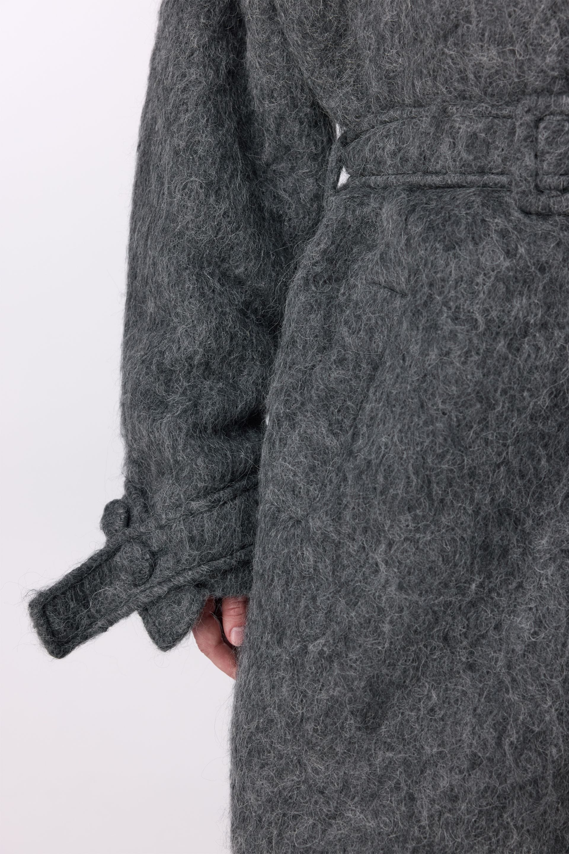 Manteau maxi en alpaga à manches tombantes - WWU-OC110-18-29 - Photo 5