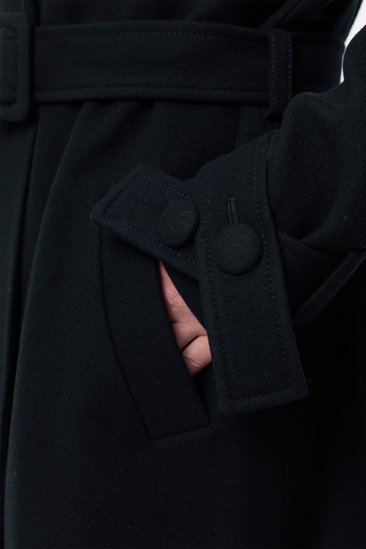 Manteau maxi en alpaga à manches tombantes - Photo 6