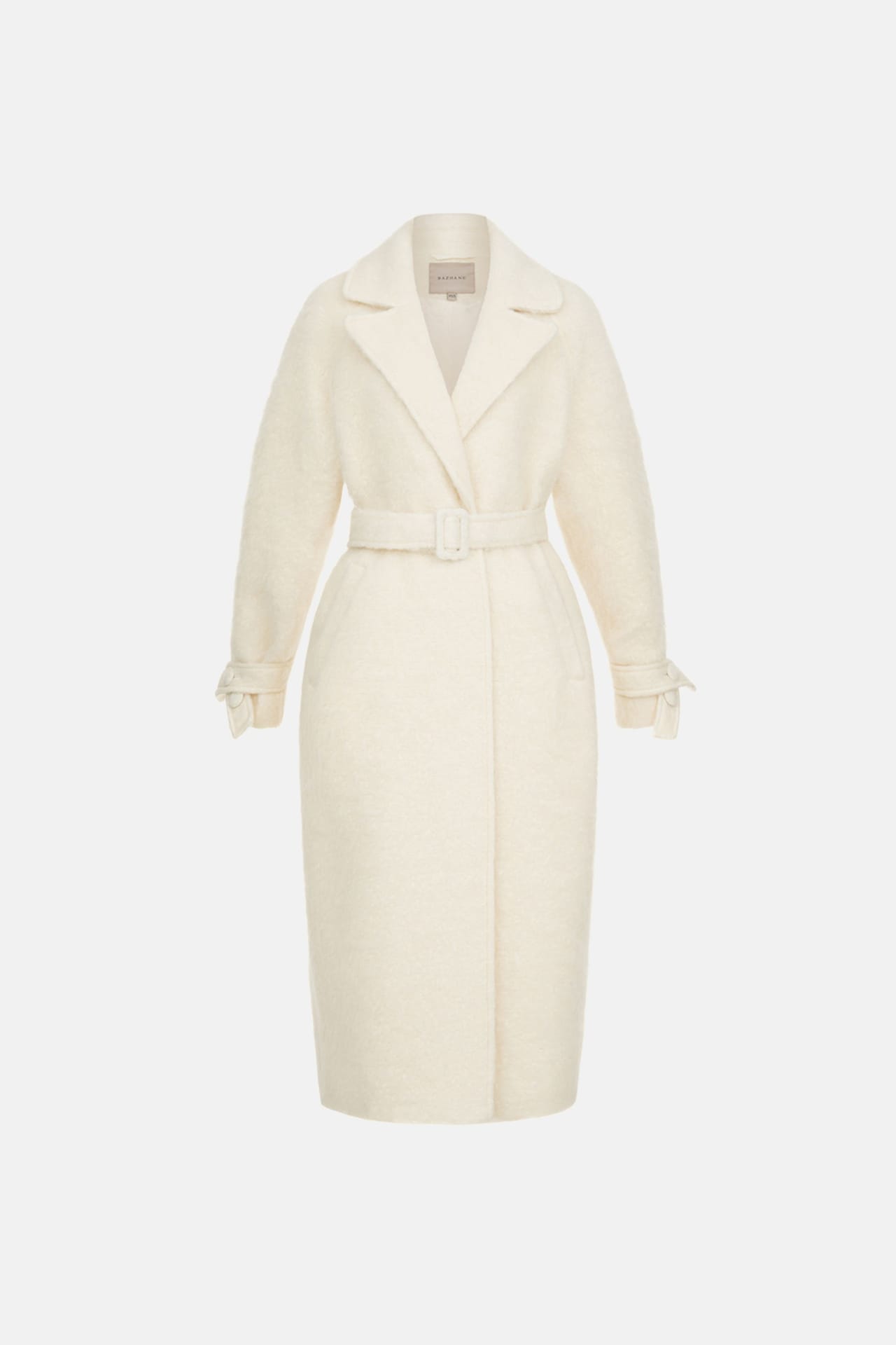 Maxi alpaca coat with dropped sleeves - Photo 3